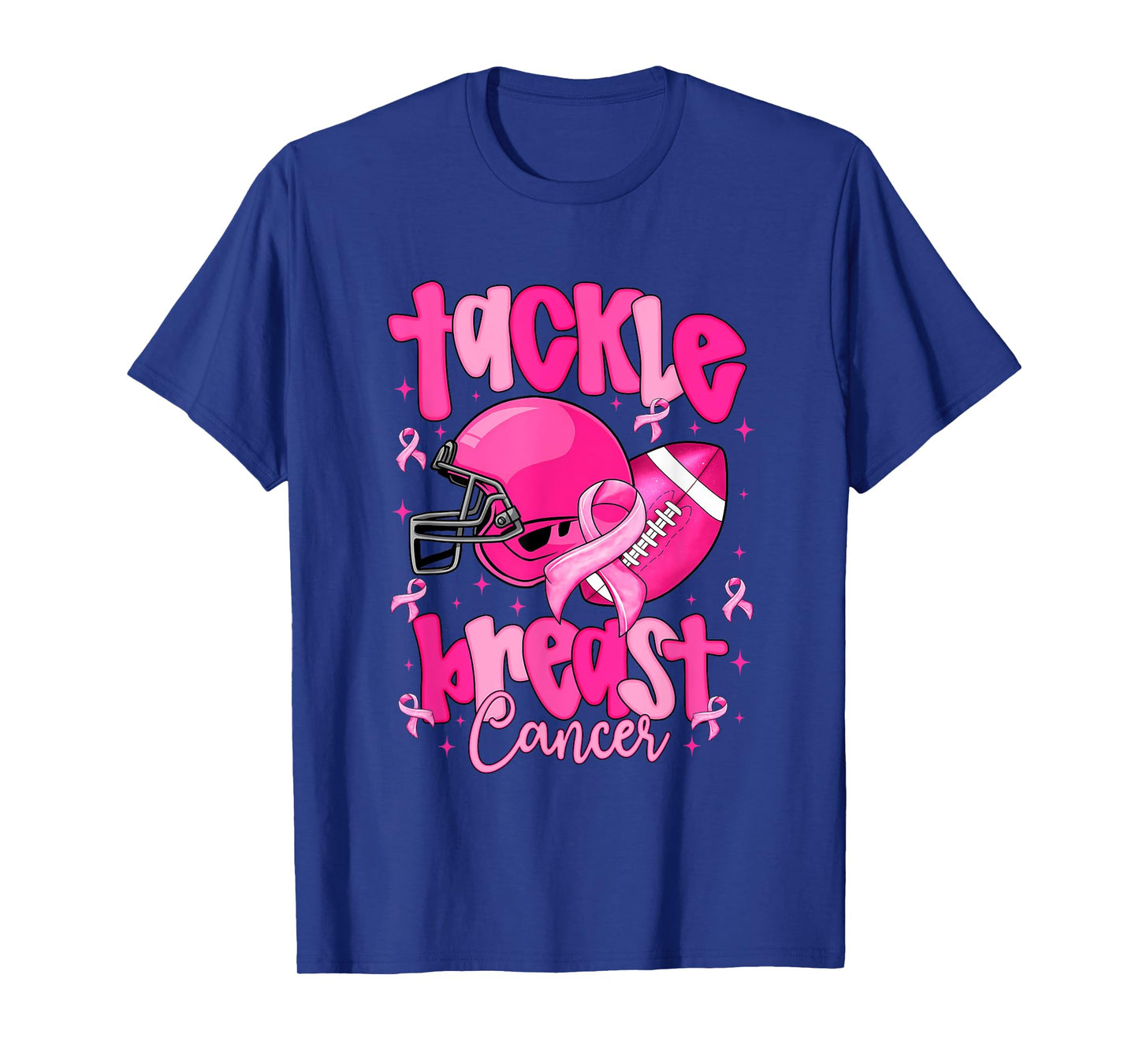 Tackle Breast Cancer Shirt Awareness Pink Ribbon Football T-Shirt