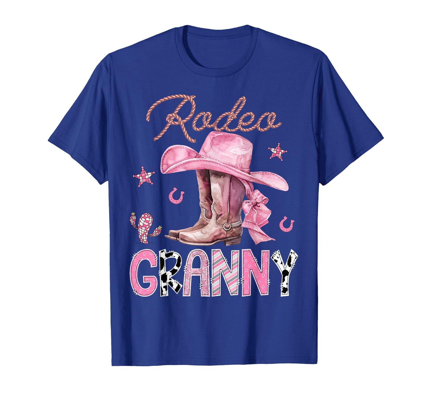 Rodeo Granny Pink Boots Coquette CowGirl Birthday Party T-Shirt