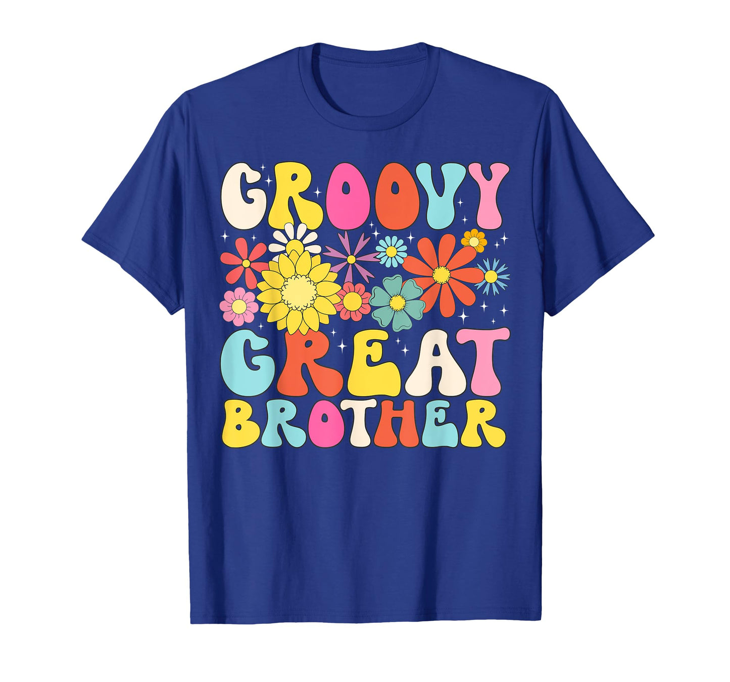 Groovy Great Brother Retro Matching Family Baby Shower T-Shirt