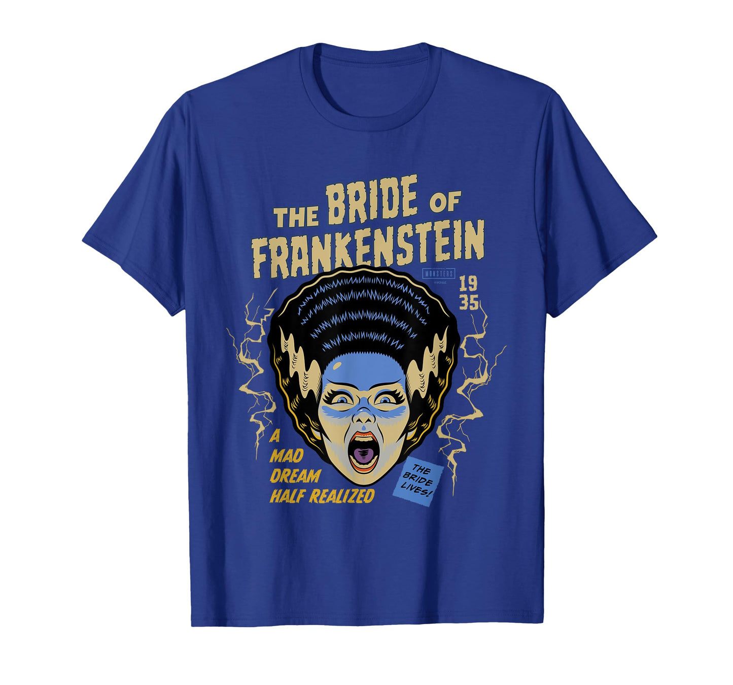 Universal Monsters Bride Vintage Halloween Mask T-Shirt