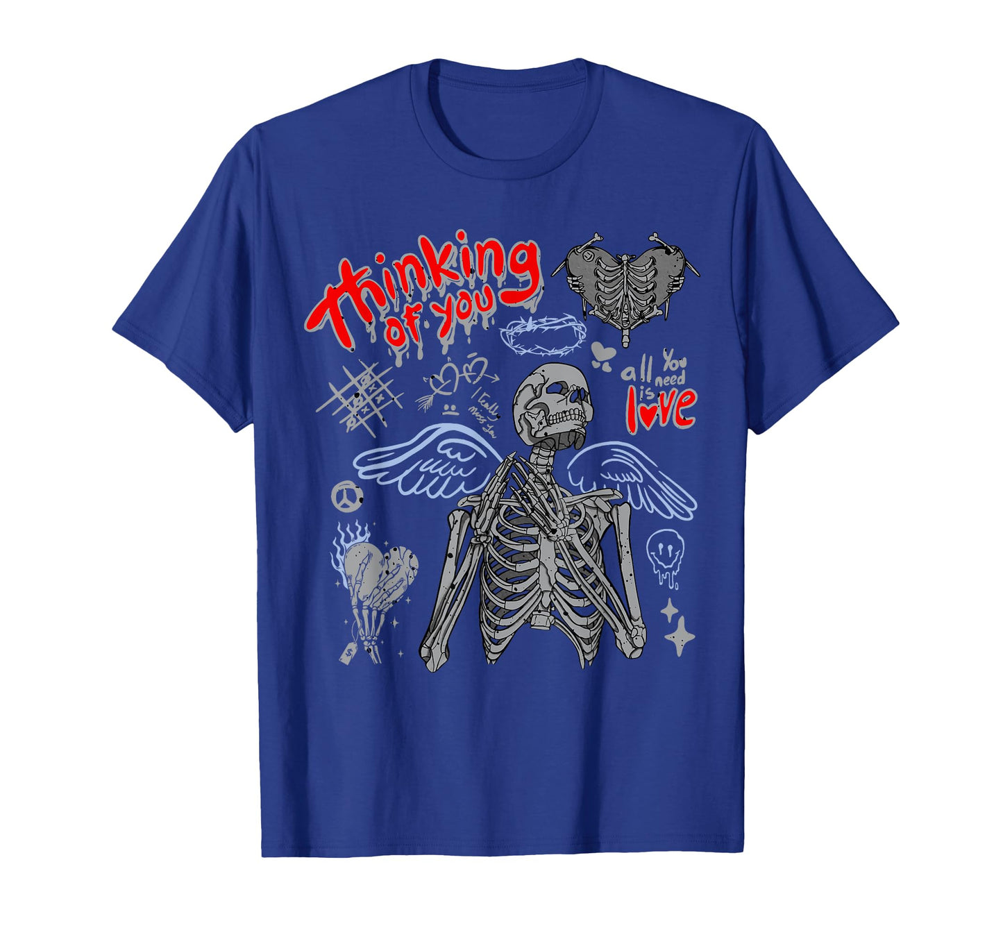 Thinking Skeleton Reimagined 5s Matching Tee For Men Women T-Shirt