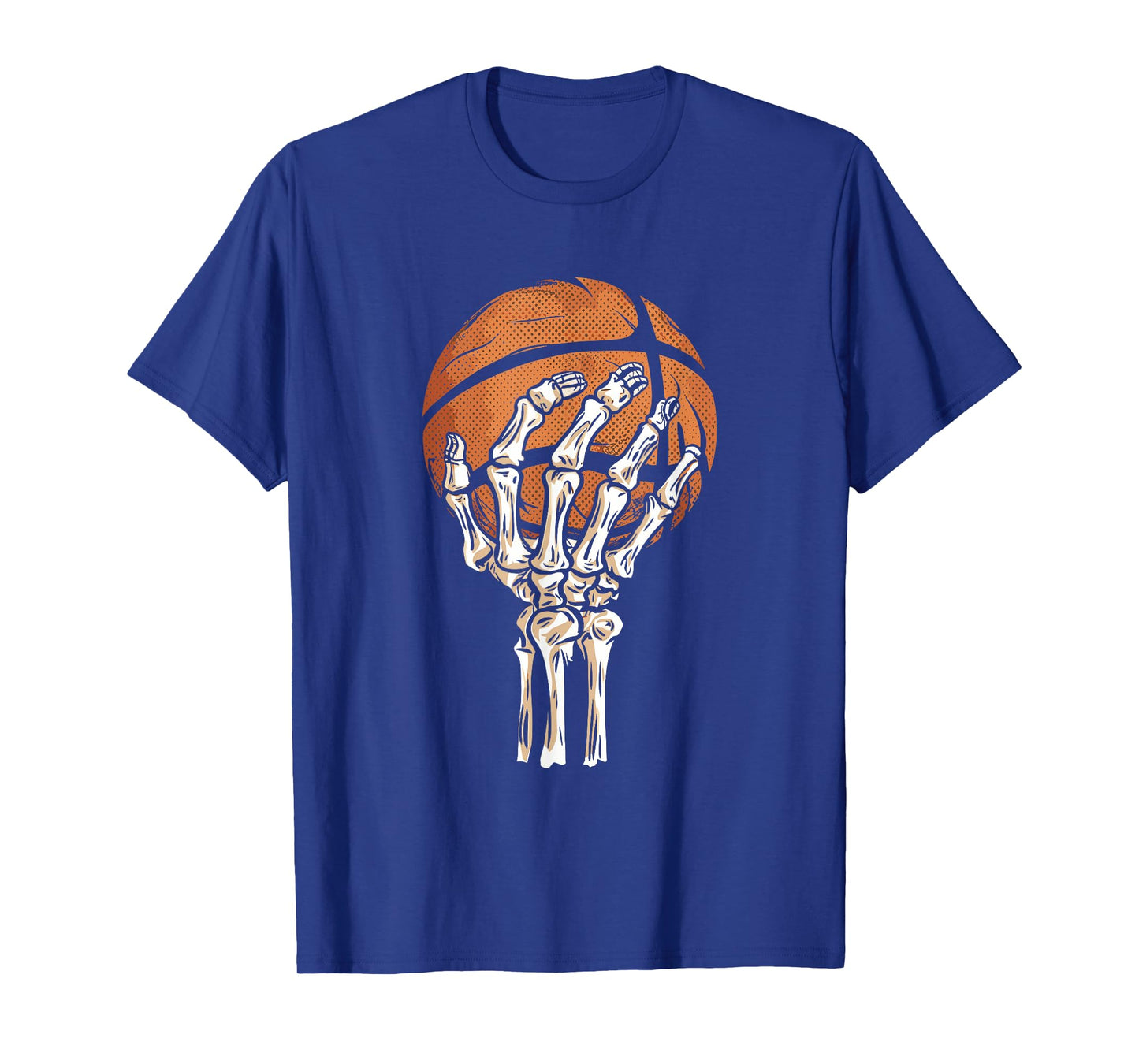 Basketball Skeleton Hand Halloween Men Boys Kids Basketball T-Shirt