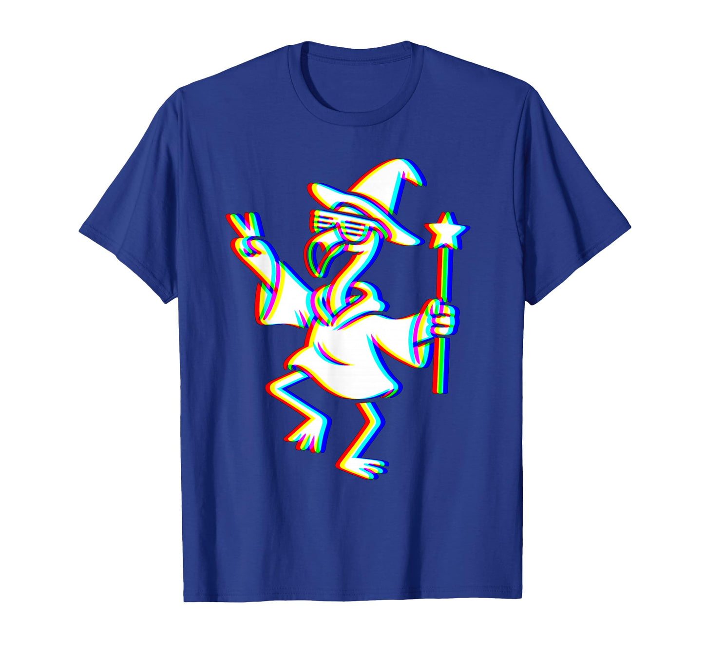 Trippy Vaporwave flamingo rave wizard Techno Rave EDM Music T-Shirt