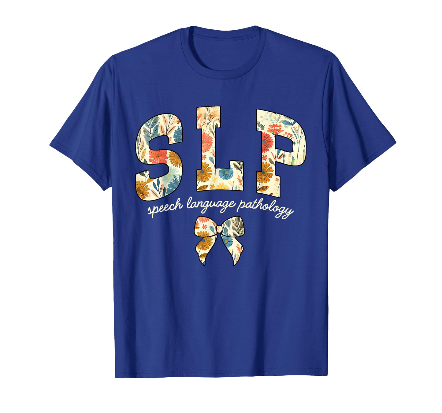 Women Speech Language Pathology SLP Coquette Flower Bow T-Shirt