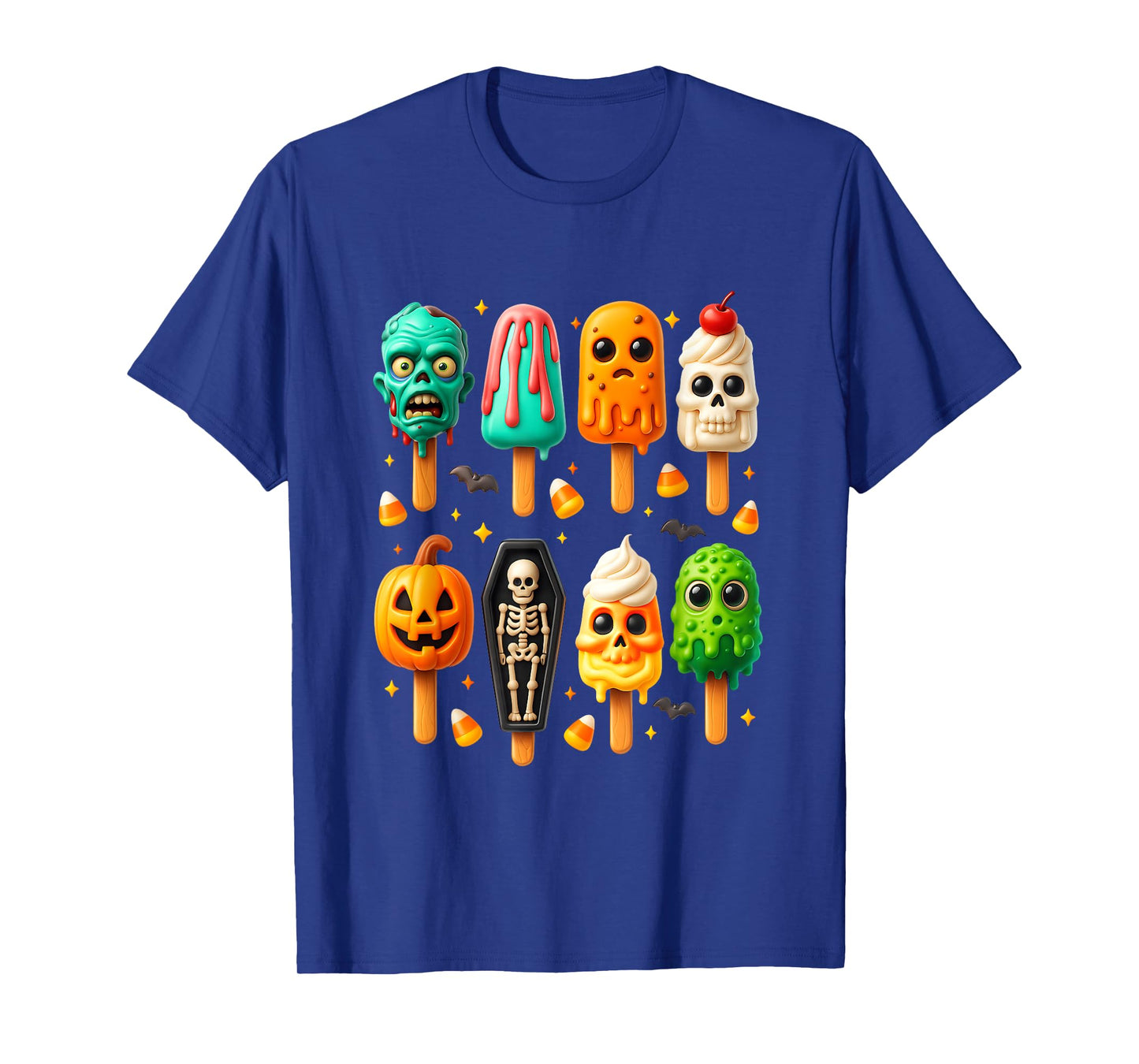 Popsicle Summer Spooky Halloween Ice Cream Summer-ween T-Shirt