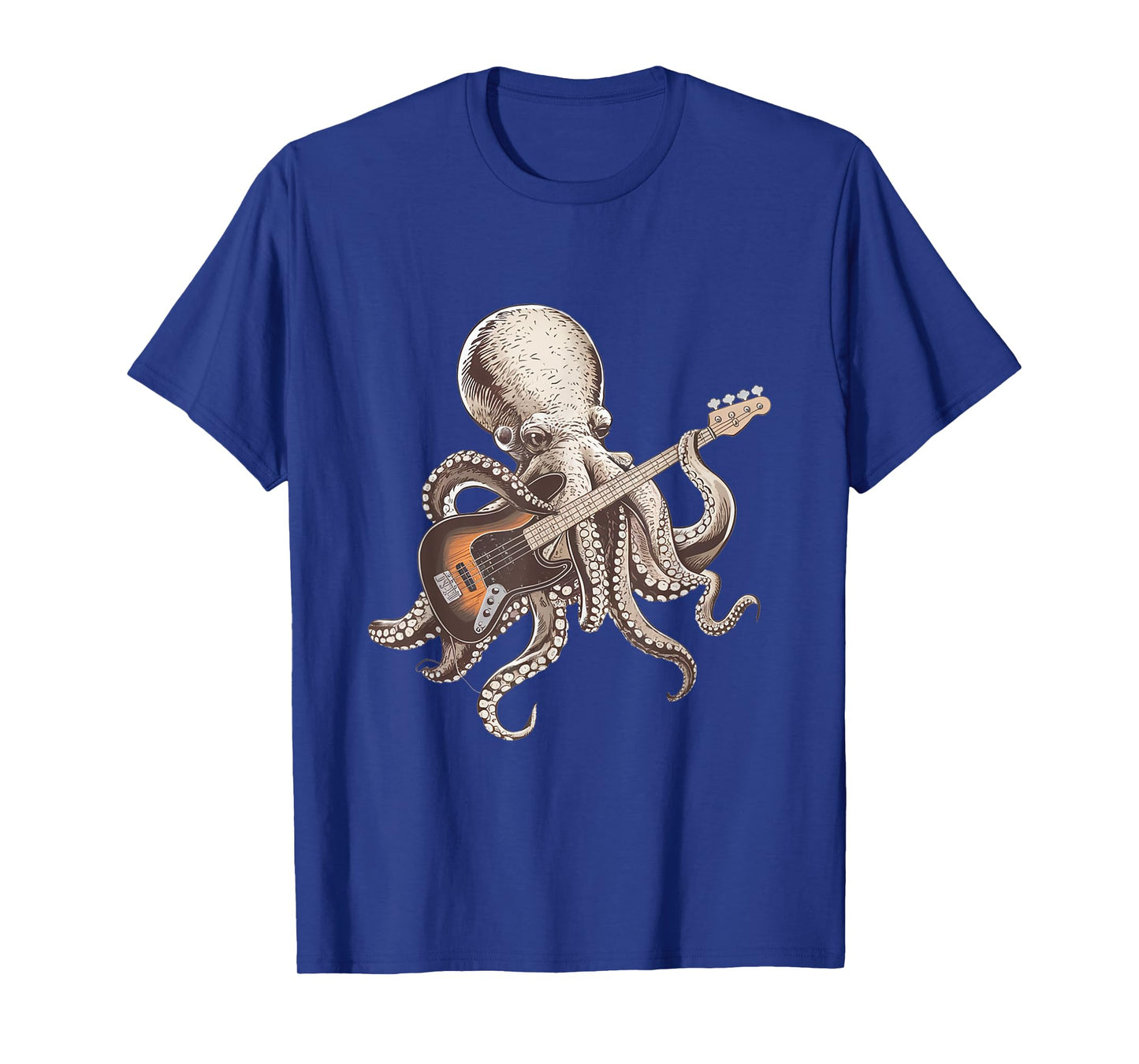 Bassist Octopus, Funny Octopus Playing Guitar Rock Music T-Shirt