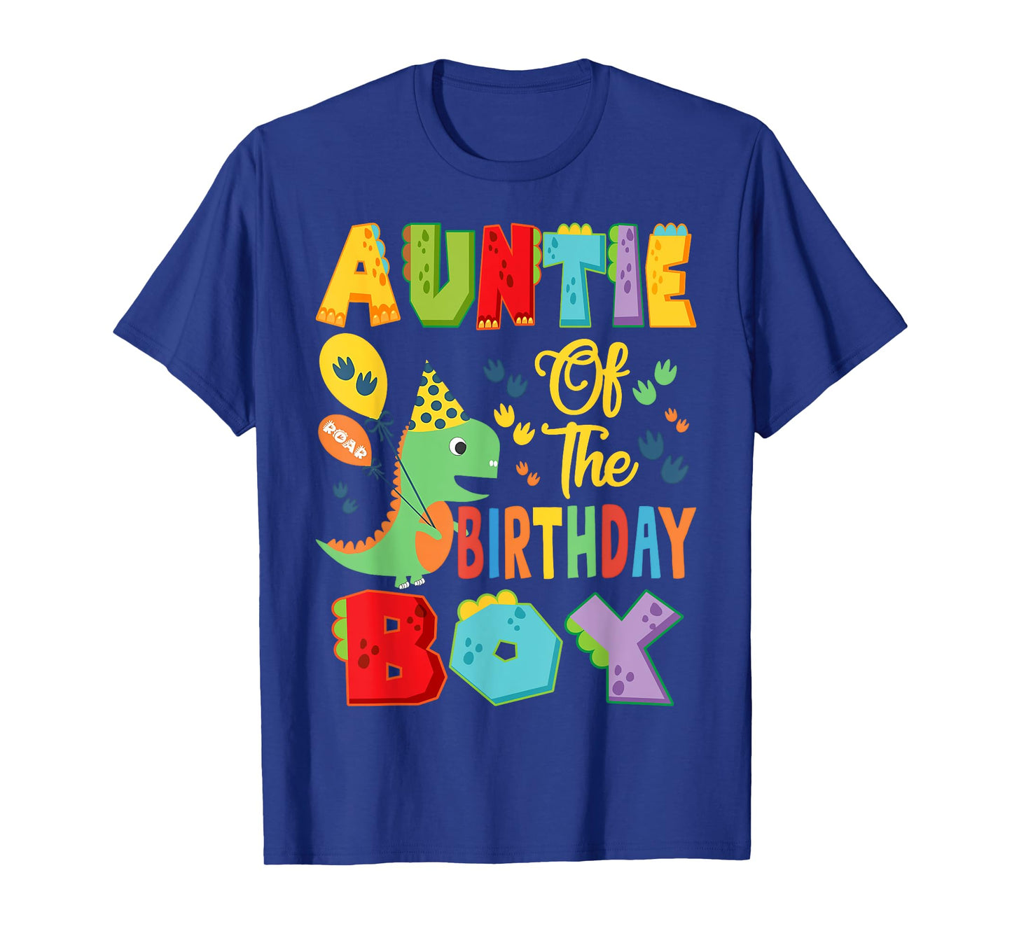 Auntie Of The Birthday Boy T-Rex Dinosaur 1St Birthday T-Shirt