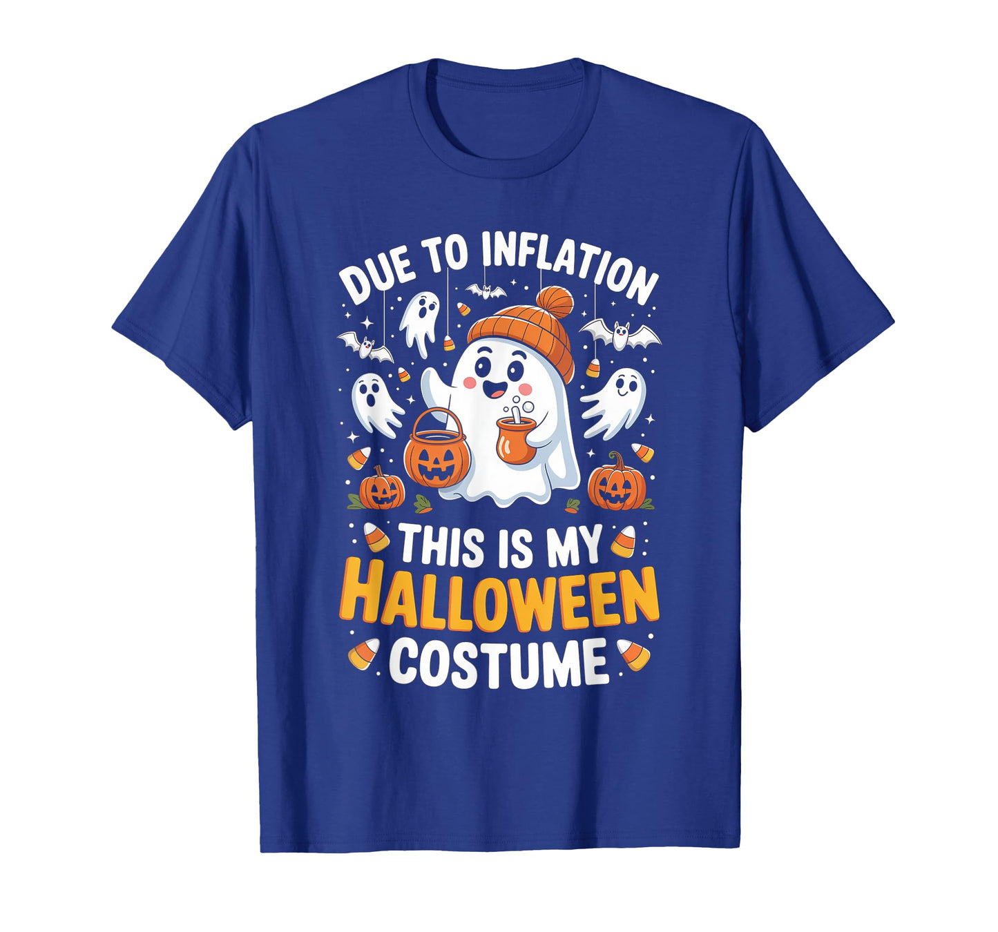Due To Inflation This Is My Halloween Costume Ghost Pumpkin T-Shirt