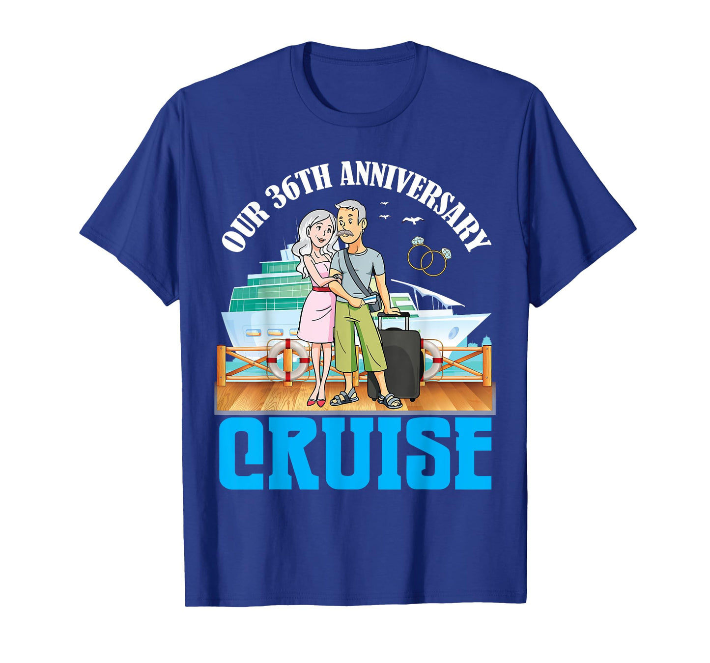 Couple Together Our 36th Anniversary Cruise Romantic Getaway T-Shirt