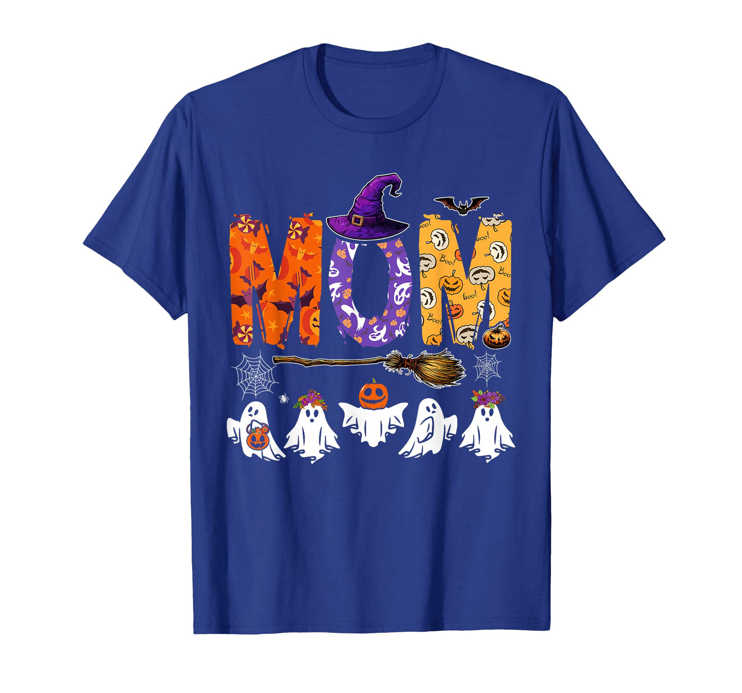 Mom Halloween Boo Ghost Horror Costume Family Funny Party T-Shirt