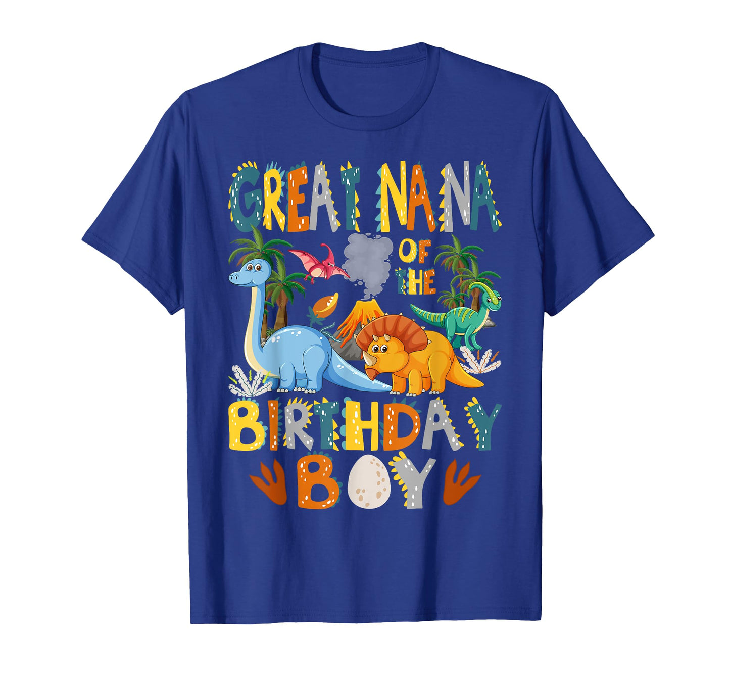 Great Nana Of The Birthday Boy T-Rex Dinosaur Bday Party T-Shirt