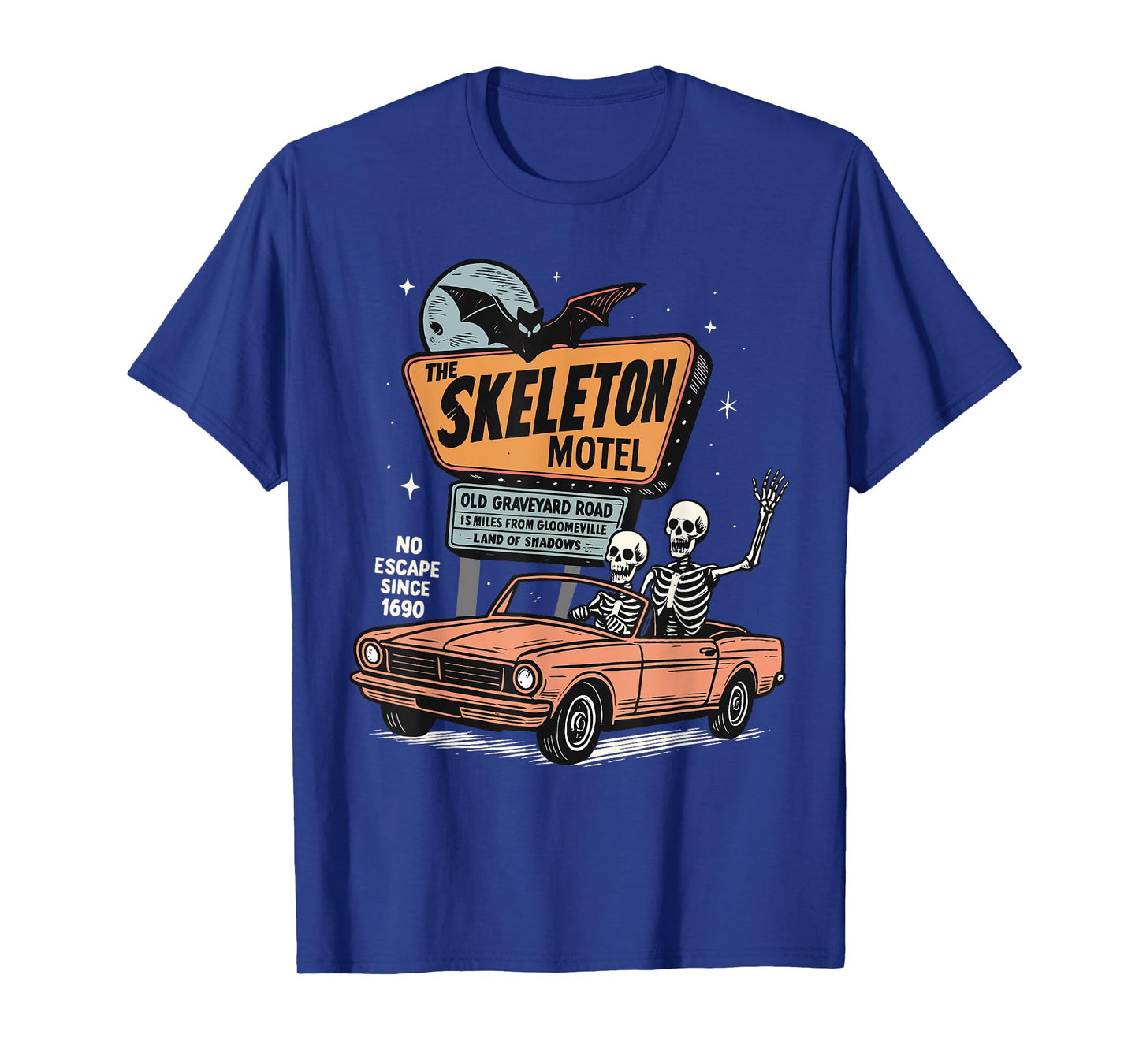 The Skeleton Motel Spooky Season Halloween Trick Or Treat T-Shirt