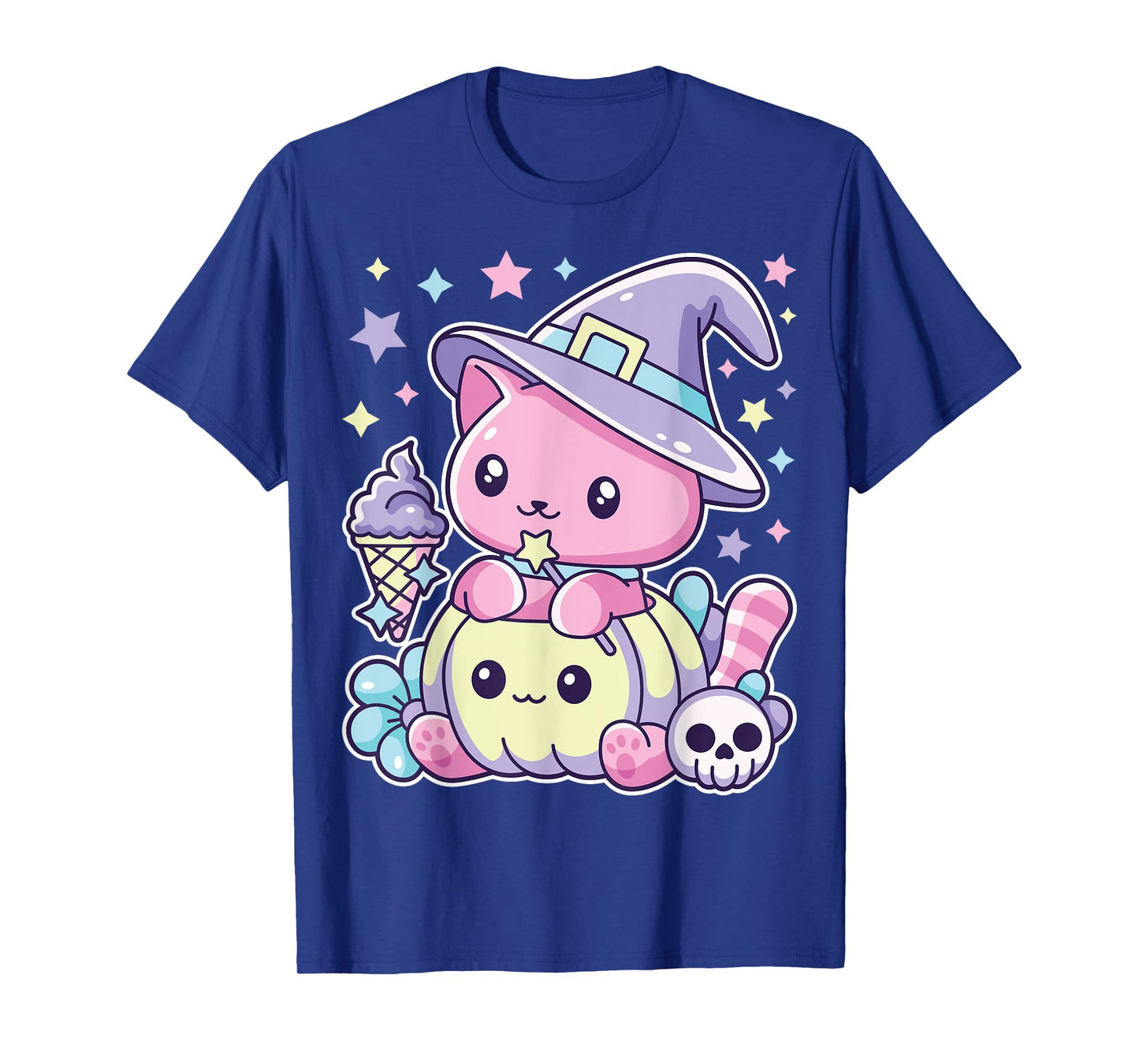 Spooky Halloween Kitty Witch Cat Animal Pumpkin Girl Toddler T-Shirt