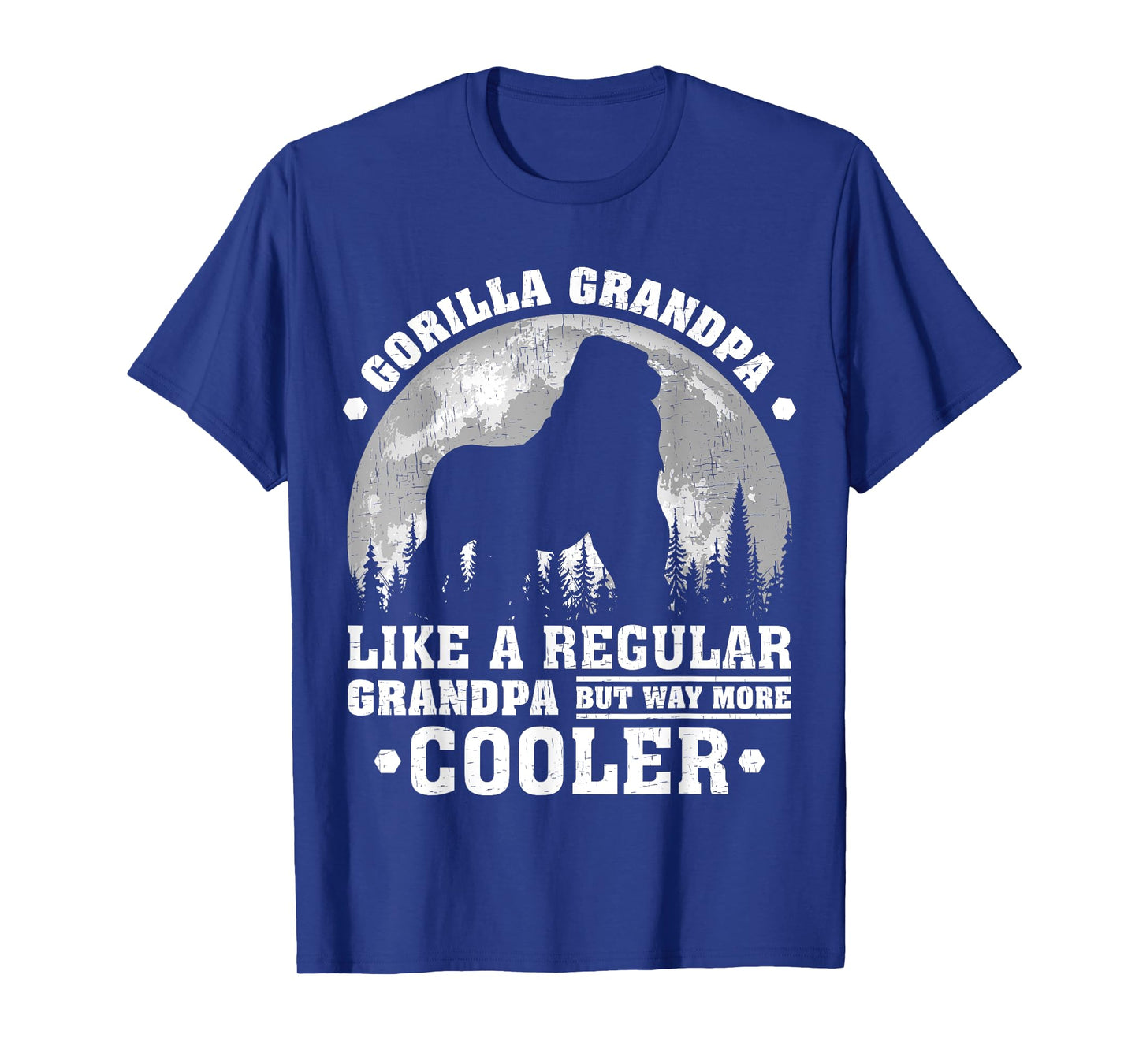 Gorilla Grandpa Funny Moon Vintage Gorilla Father's Day T-Shirt