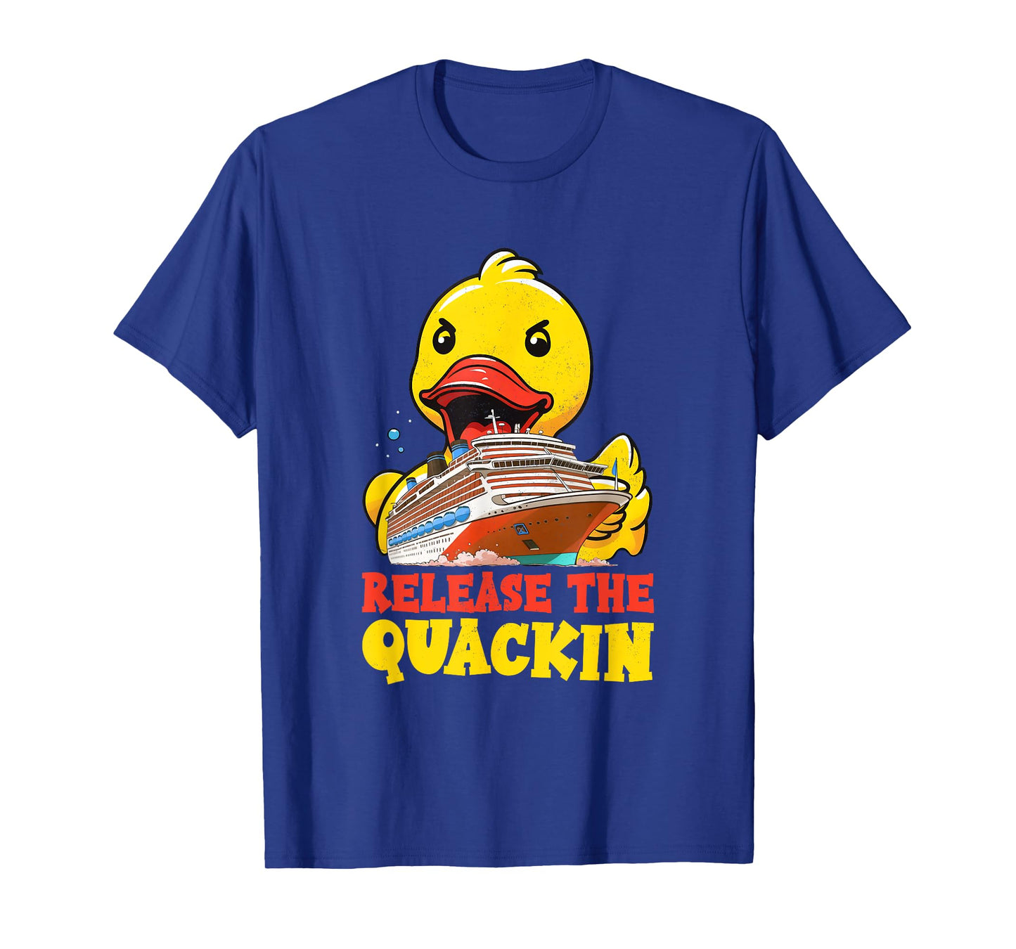 Release The Quackin Funny Rubber Duck Boat Cruise Men Kids T-Shirt