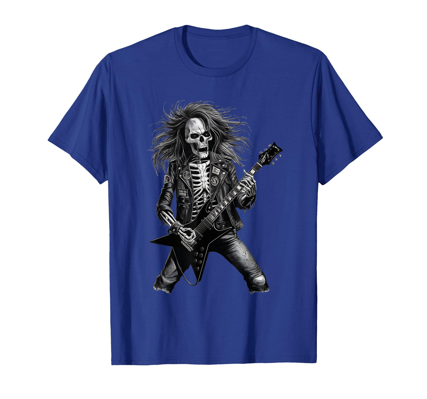 Skeleton Rocker With Guitar Men Skeleton Playing Guitar T-Shirt