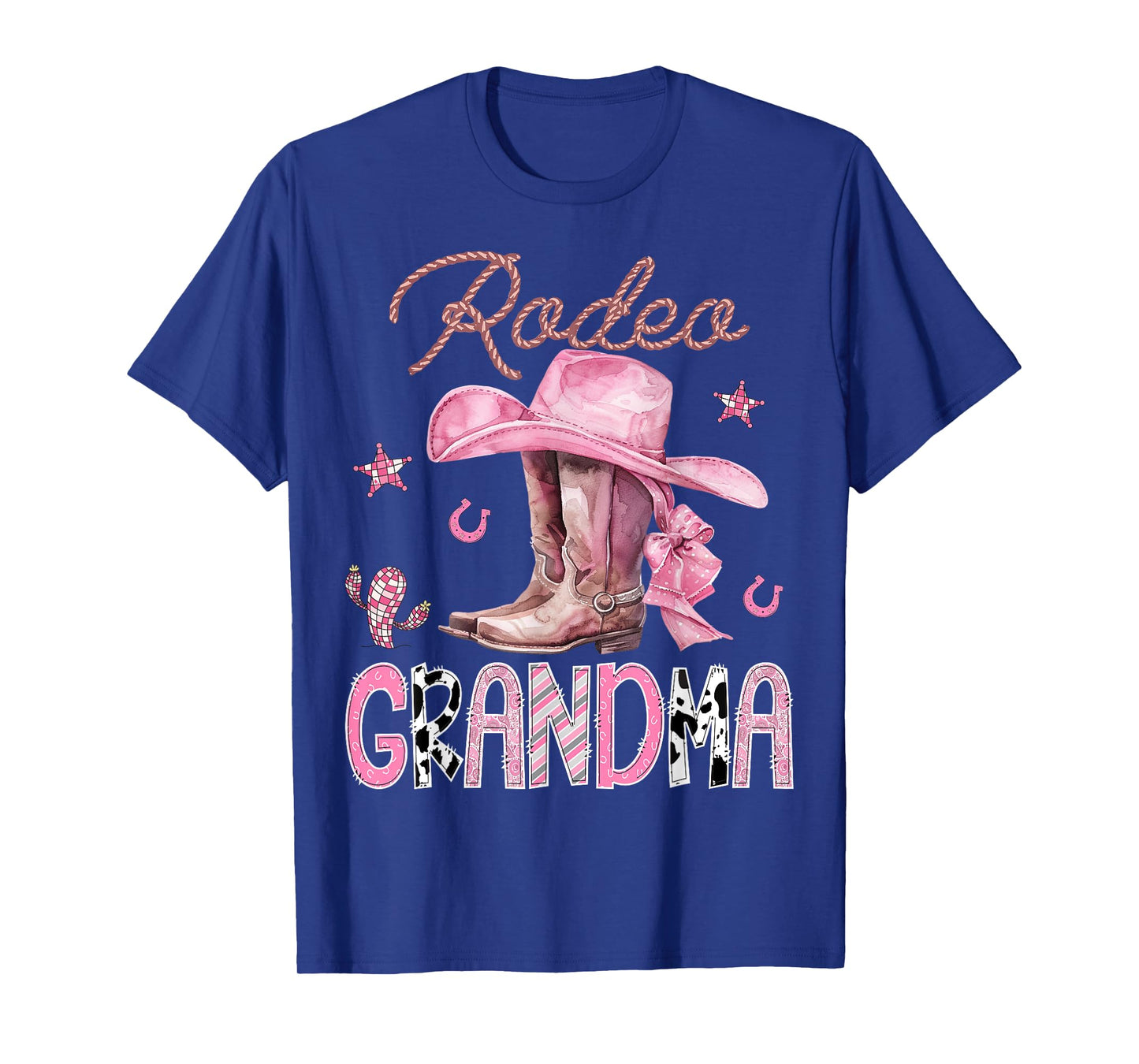 Rodeo Grandma Pink Boots Coquette CowGirl Birthday Party T-Shirt