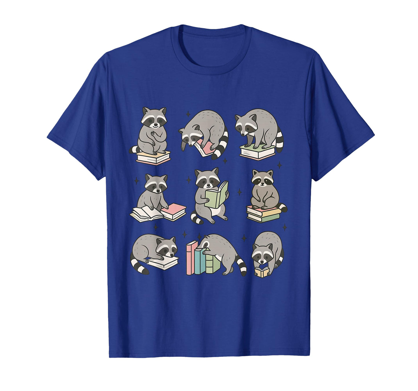 Raccoon Reading Books Matching Bookworm Readers Librarian T-Shirt