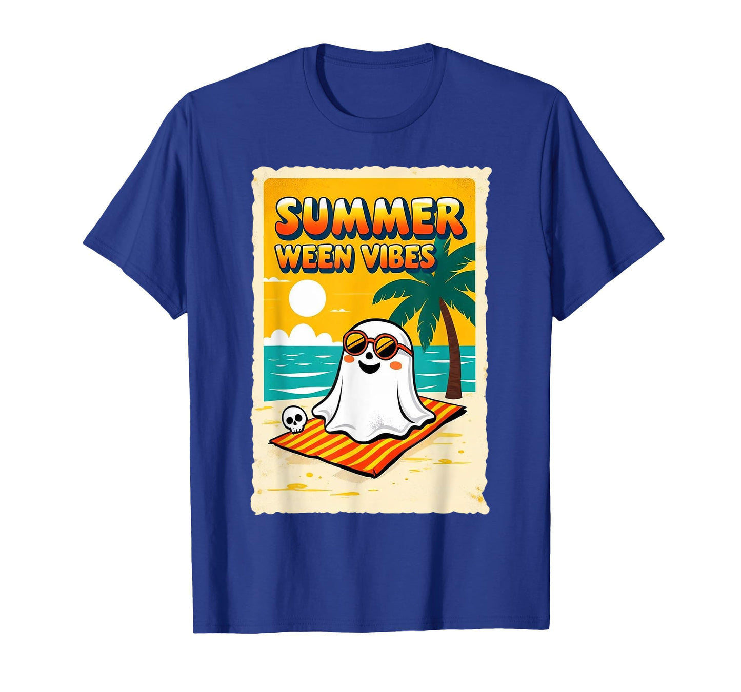 Summer Ween Vibes Ghost Beach Fun Halloween TeeSummer Ween T-Shirt