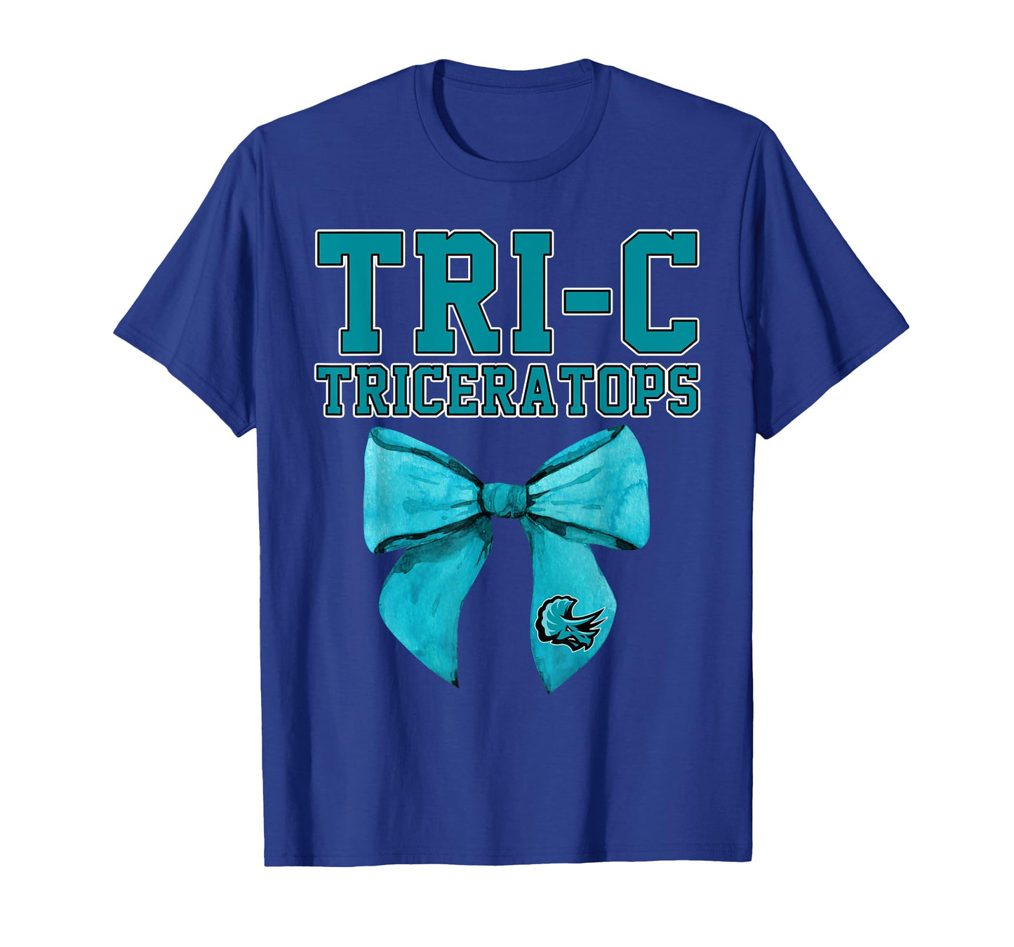 Tri-C TriceratopsCuyahoga Community College Bow Vintage T-Shirt