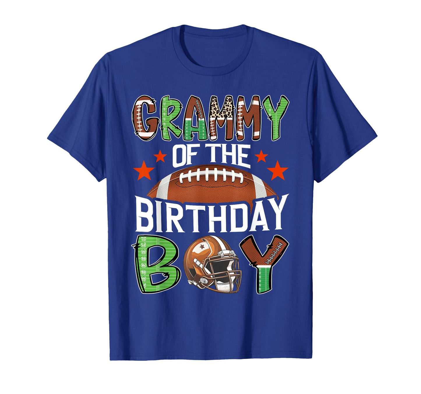 Grammy Of The Birthday Boy Game Day Football T-Shirt