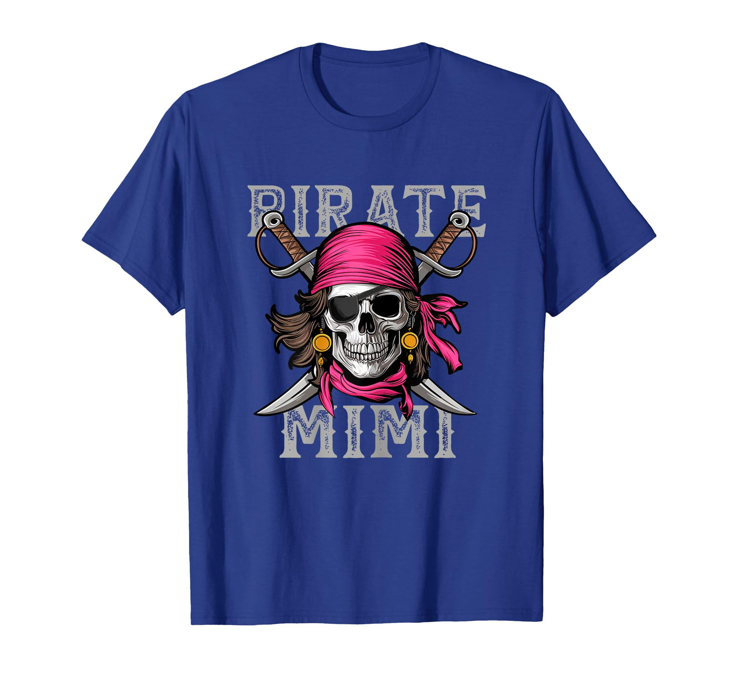 Funny Pirate Mimi Skull Halloween Costumes Family Matching T-Shirt