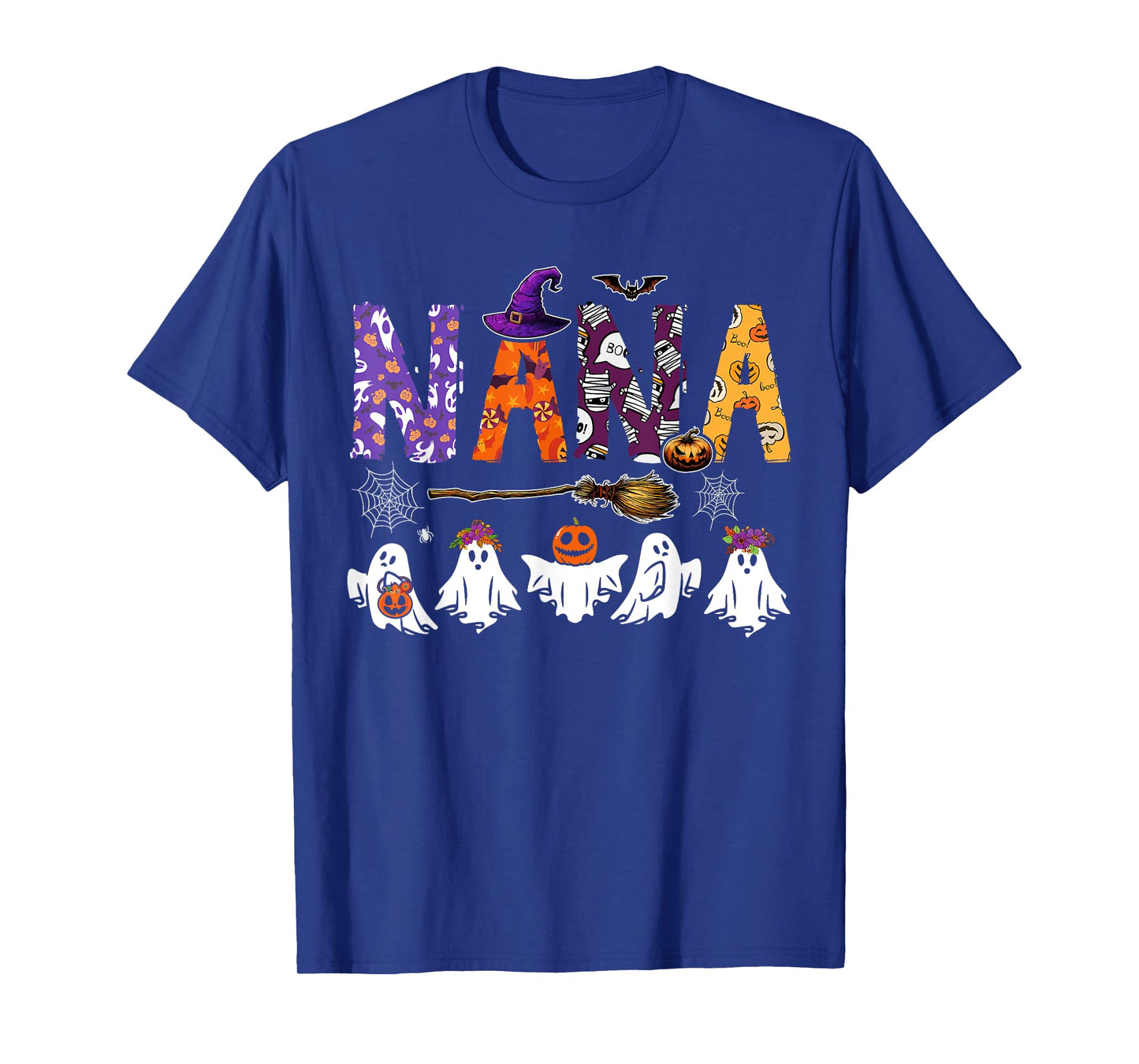 Nana Halloween Boo Ghost Horror Costume Family Funny Party T-Shirt