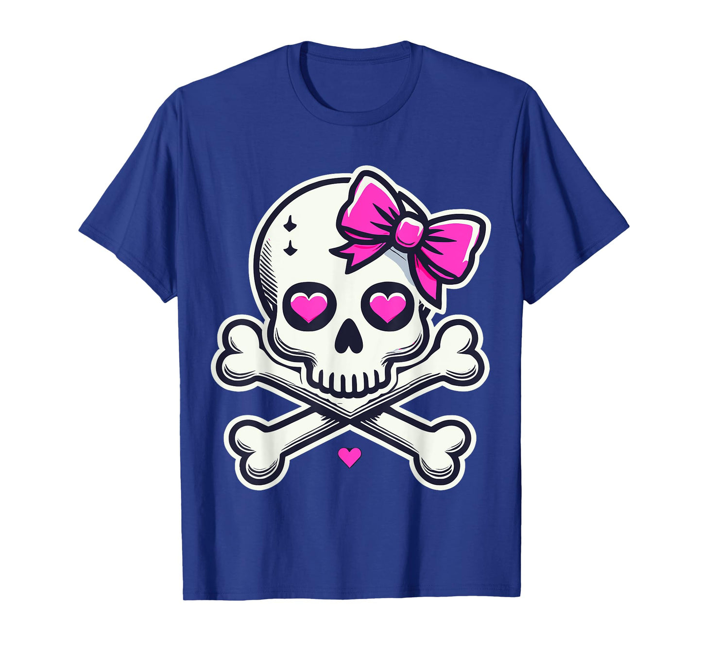 Skull with Bow Pink Girl Skull Halloween T-Shirt