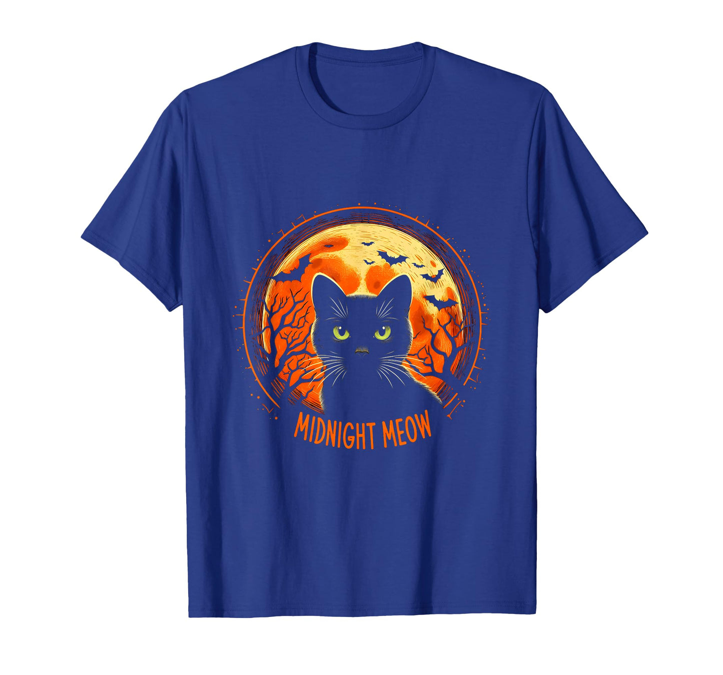 Halloween Black Cat Lover Midnight Meow T-Shirt