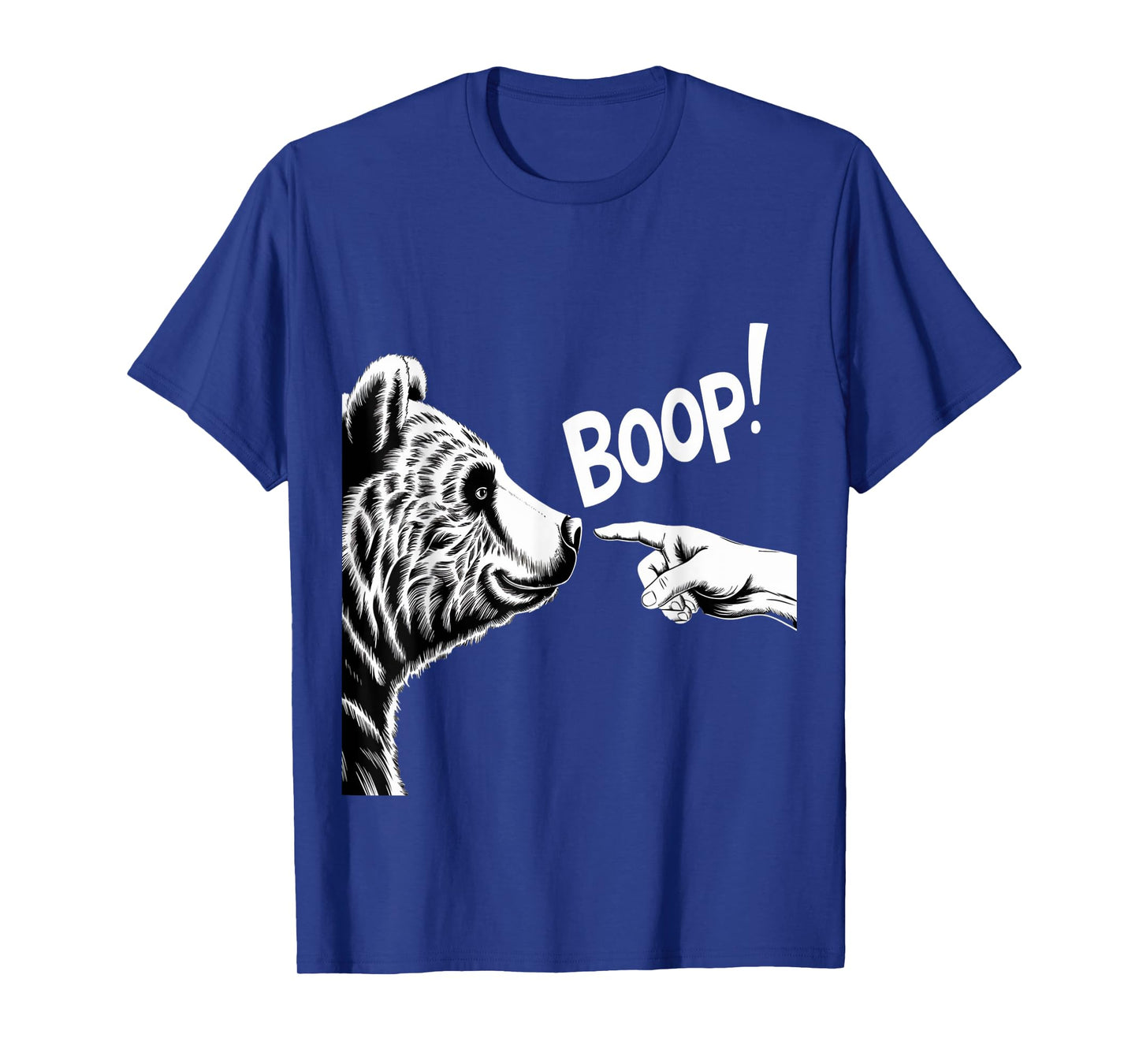 Funny Bear Boop Finger Nose Design T-Shirt