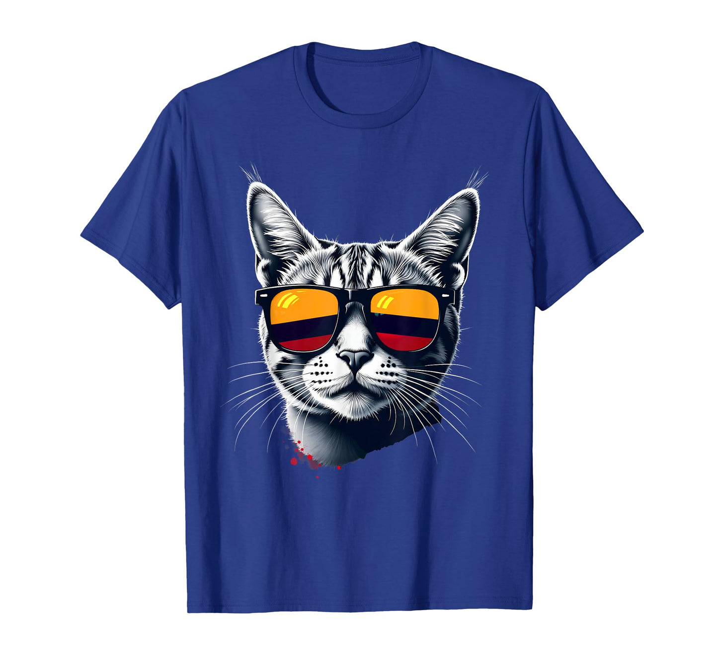 Patriotic Colombia Tabby Cat Colombian Flag T-Shirt