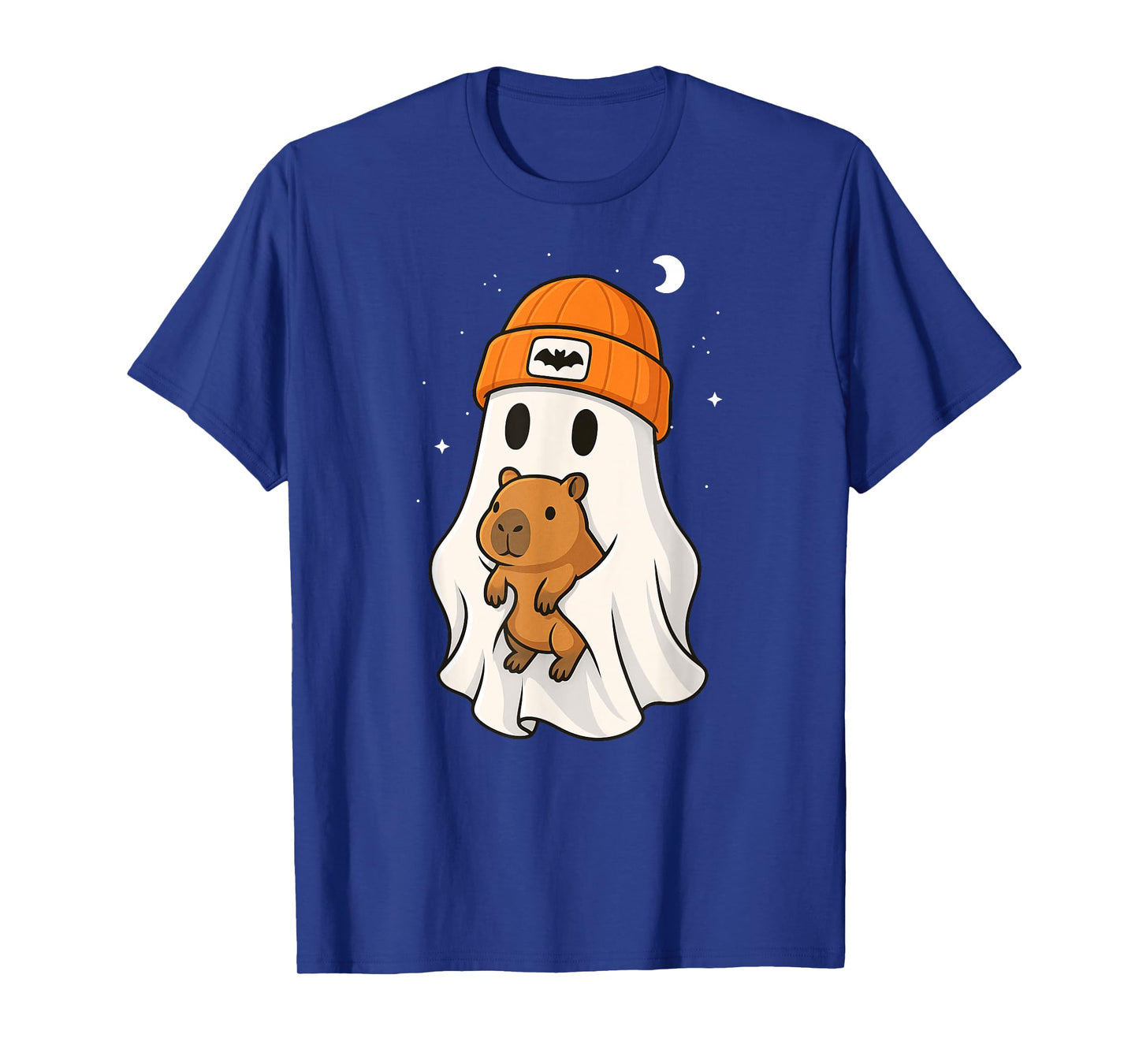 Ghost Capybara Halloween Animal Lover Beenie Hat Boys Girls T-Shirt