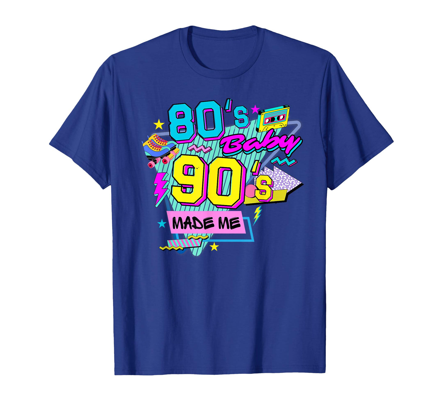 Retro Vintage 1980s 80's Baby 1990s 90's Made Me Nostalgia T-Shirt