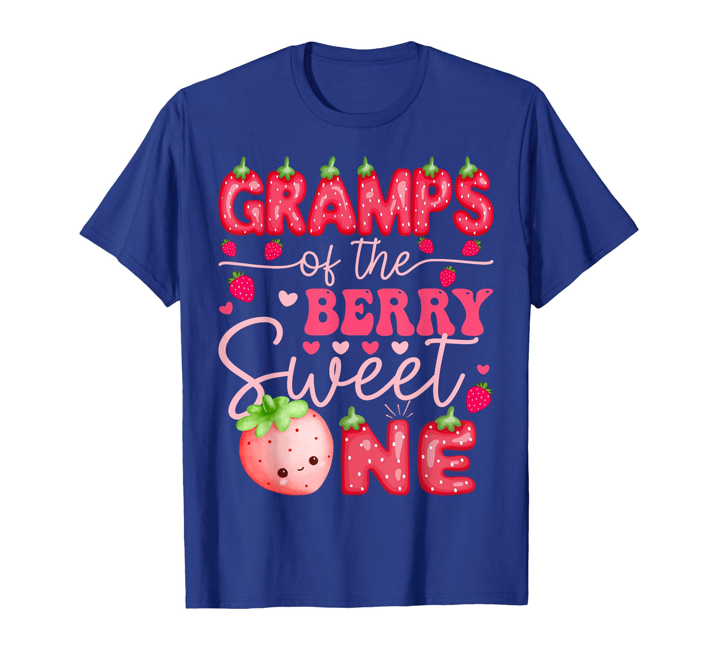 Gramps Of The Berry Sweet One Strawberry 1St Birthday T-Shirt
