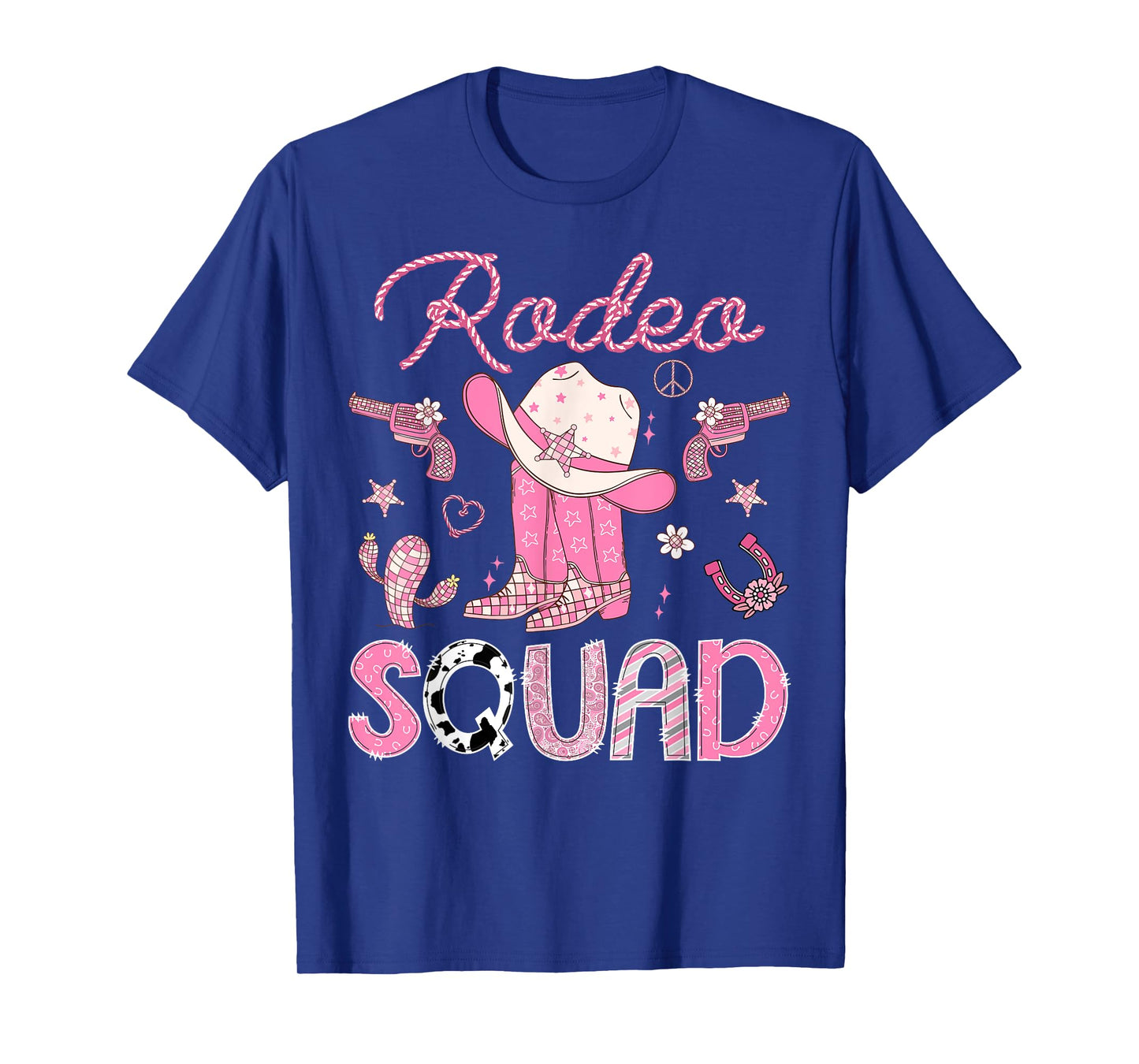 Rodeo Squad 1St Birthday Pink Boots Disco Cowgirl T-Shirt