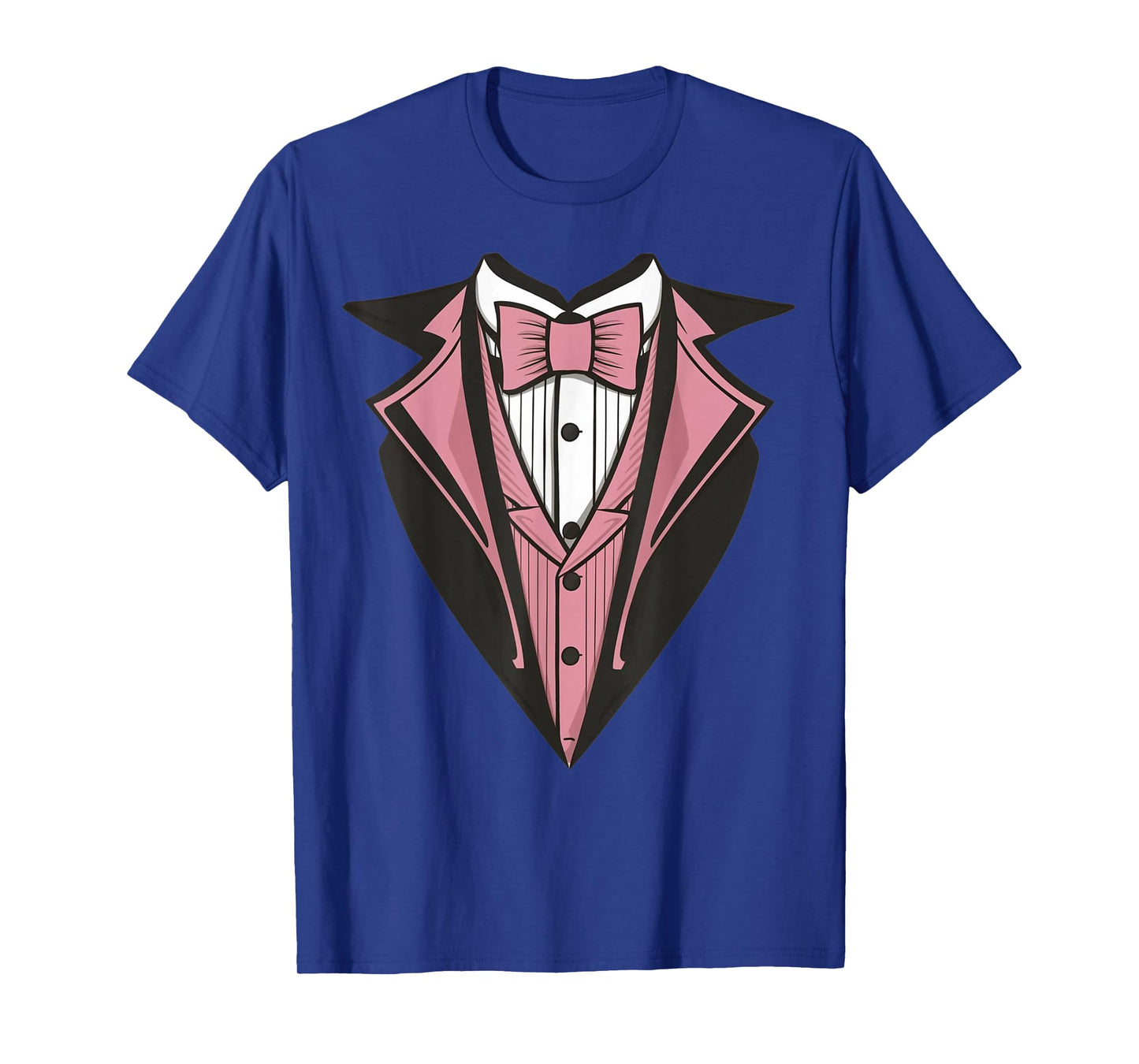 Kids Adult Pink Tuxedo, Toddler Tux Costume Youth Tux T-Shirt