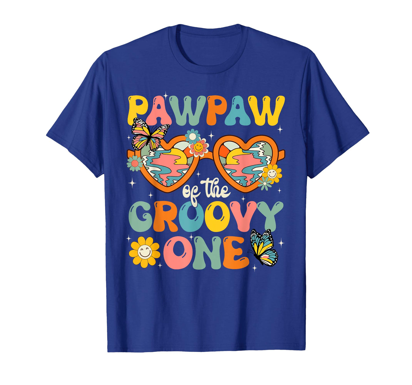 Pawpaw of the Groovy One Glasses Birthday Party T-Shirt