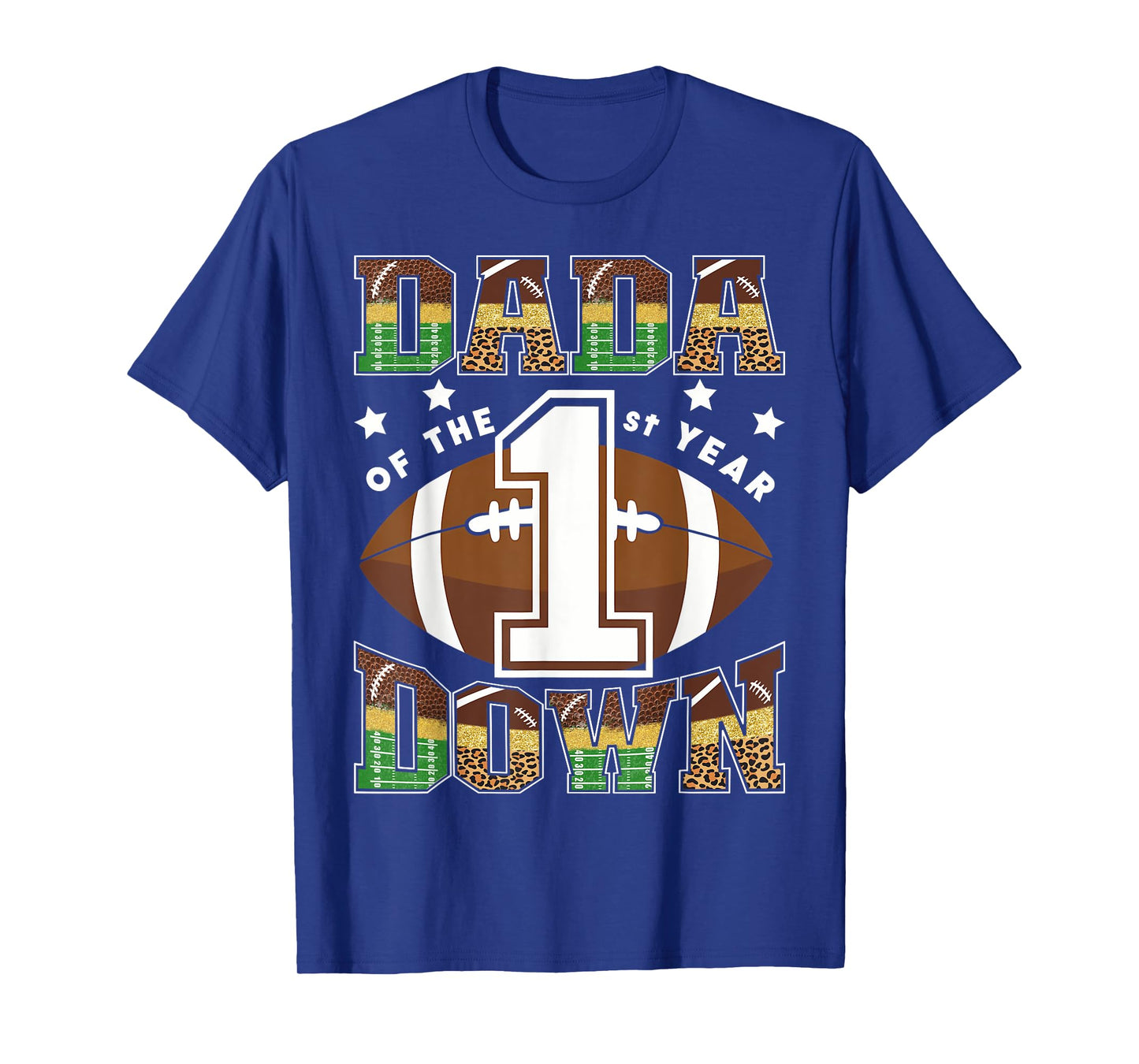 Dada Of The 1St Year Down Football First Birthday Boy T-Shirt