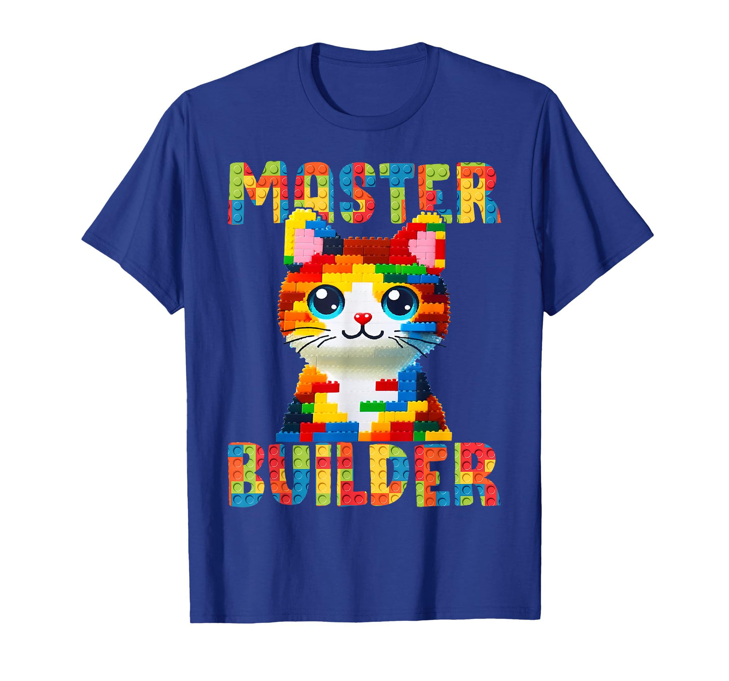 Master Builder Block Building Toy Kids Girls Cat Lover T-Shirt