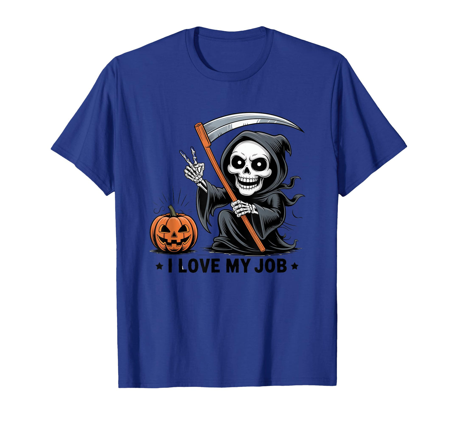 Grim Reaper I Love My Job Halloween Fun T-Shirt