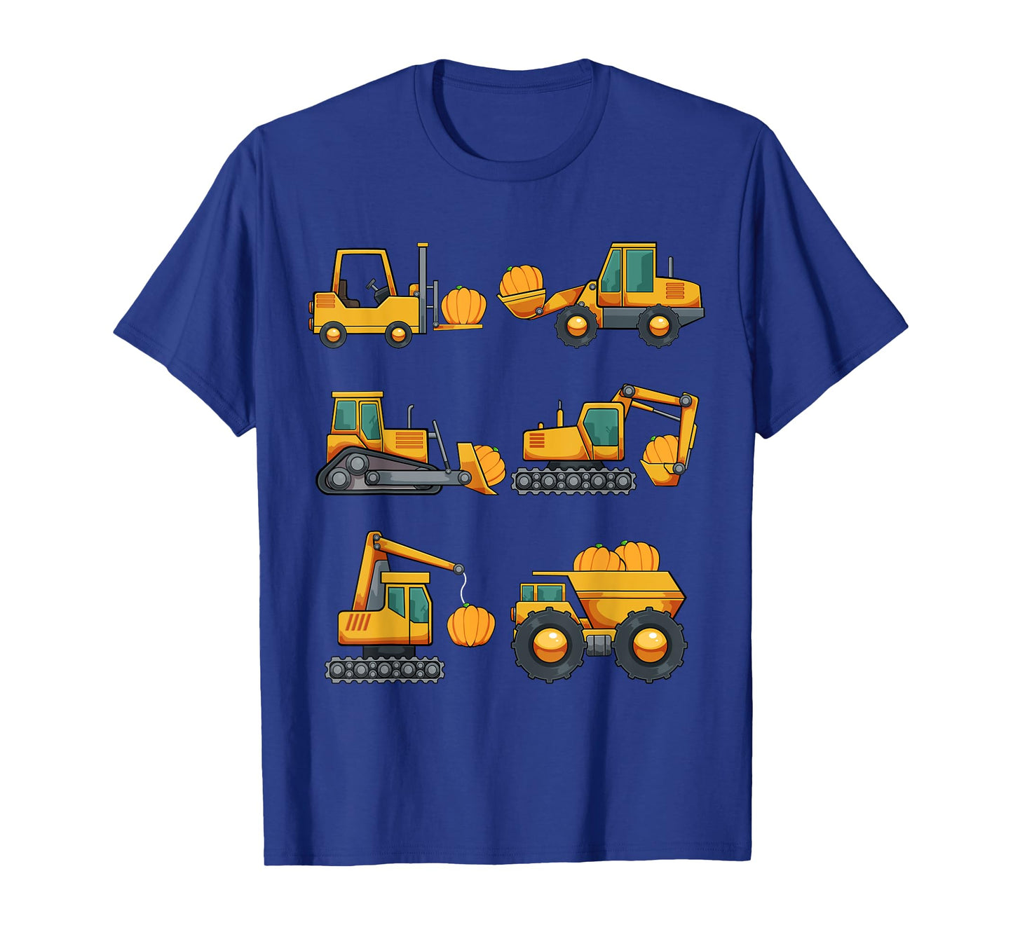 Pumpkin Excavator Lazy Halloween Costume Heavy Equipment T-Shirt