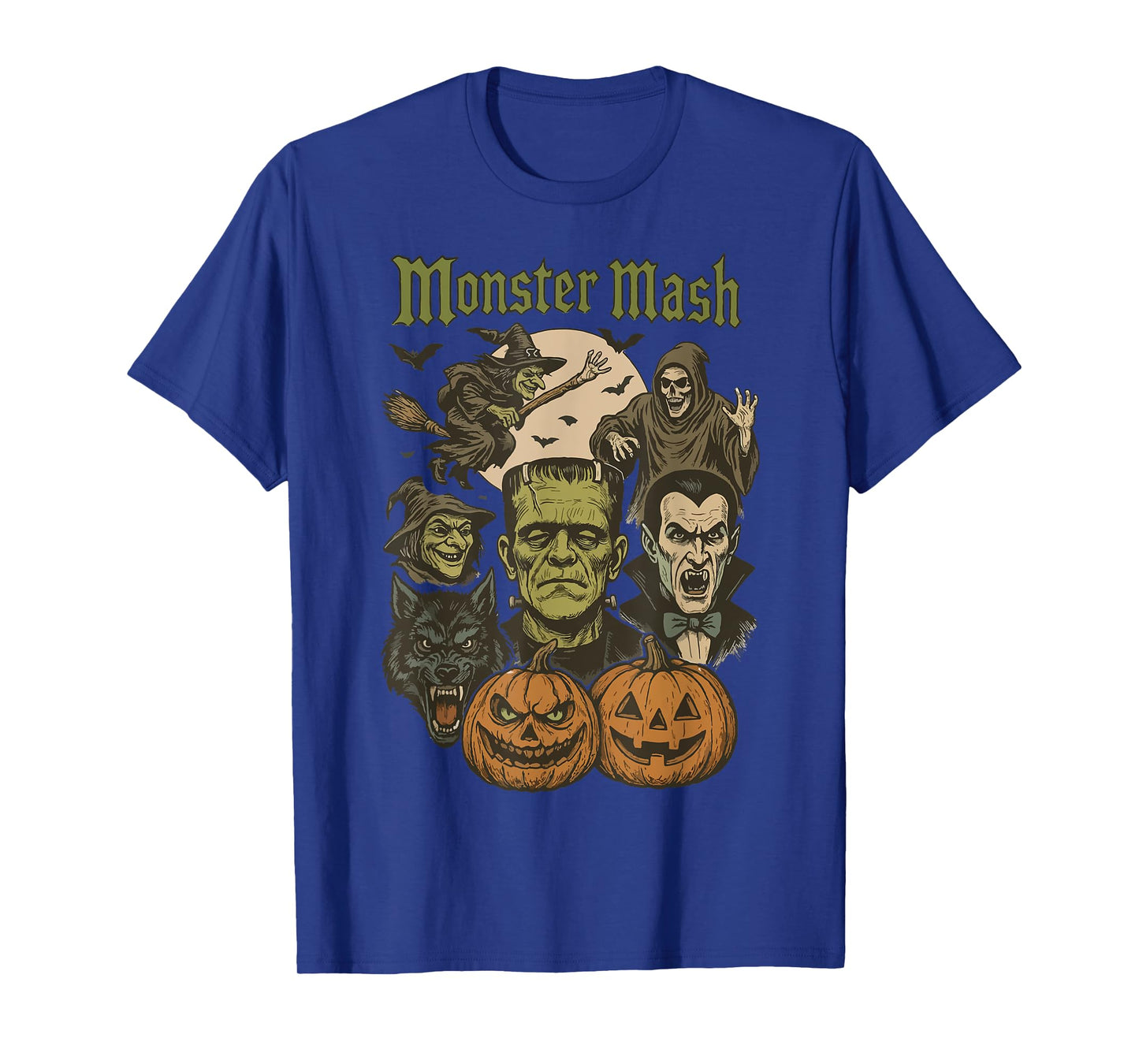 Monster Mash Retro Halloween Funny Monster Spooky Womens Men T-Shirt