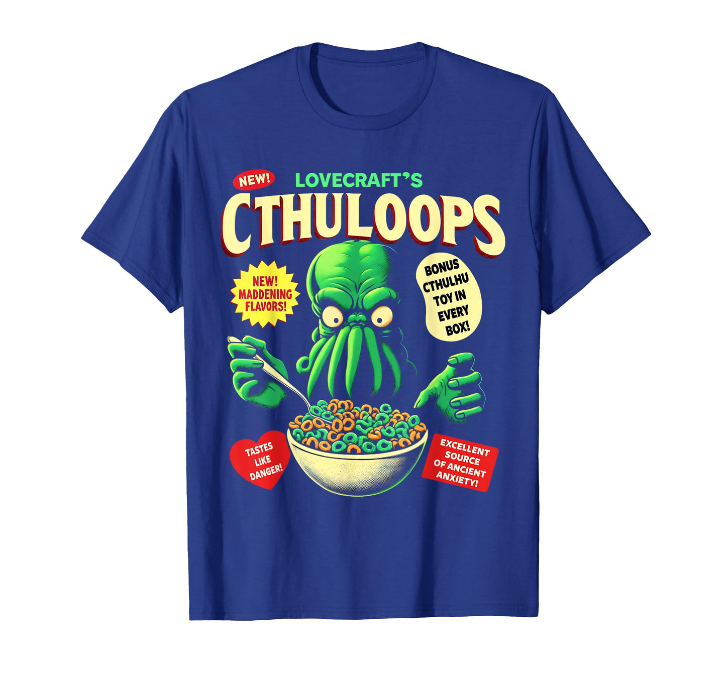 Cthuloops Cereal Parody T-Shirt for Horror Fans - Cthulhu T-Shirt