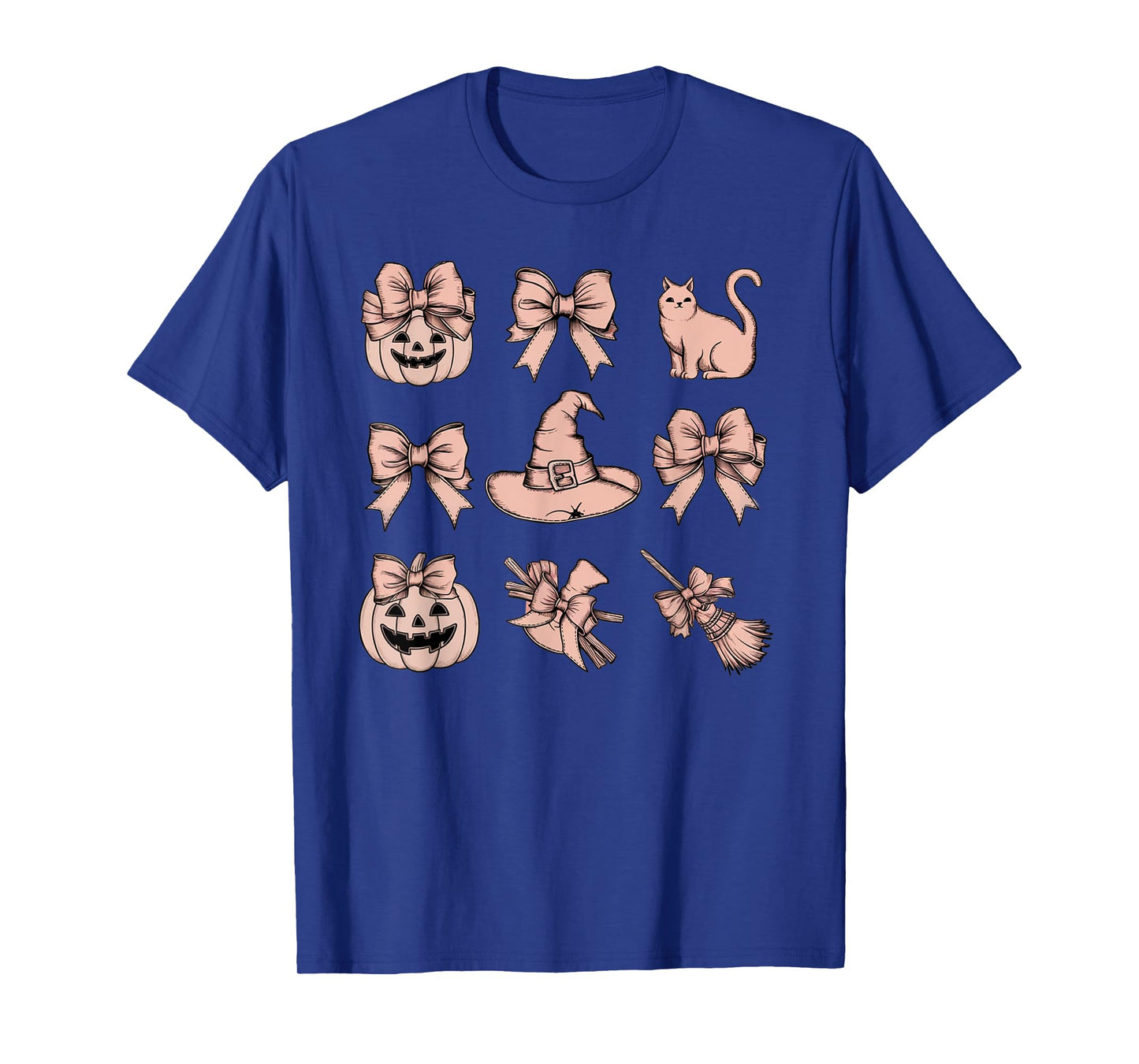 Pumpkin Cat Halloween Coquette Bow Pumpkin For Women Girls T-Shirt