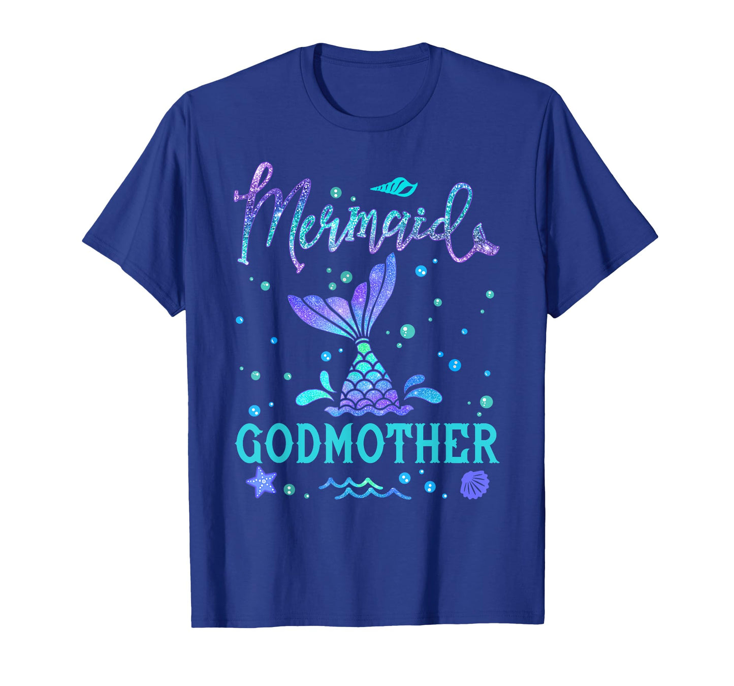 Mermaid Godmother Matching Birthday Squad Party Mermaid Tail T-Shirt