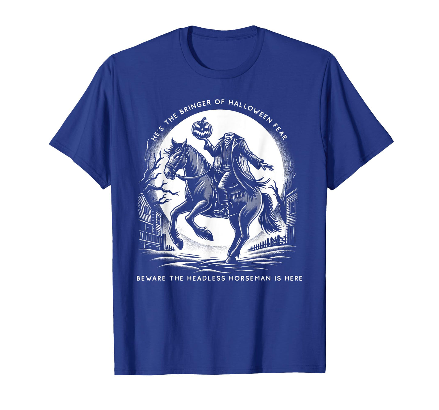 Headless Horseman Pumpkin Face Happy Halloween Sleepy Hollow T-Shirt
