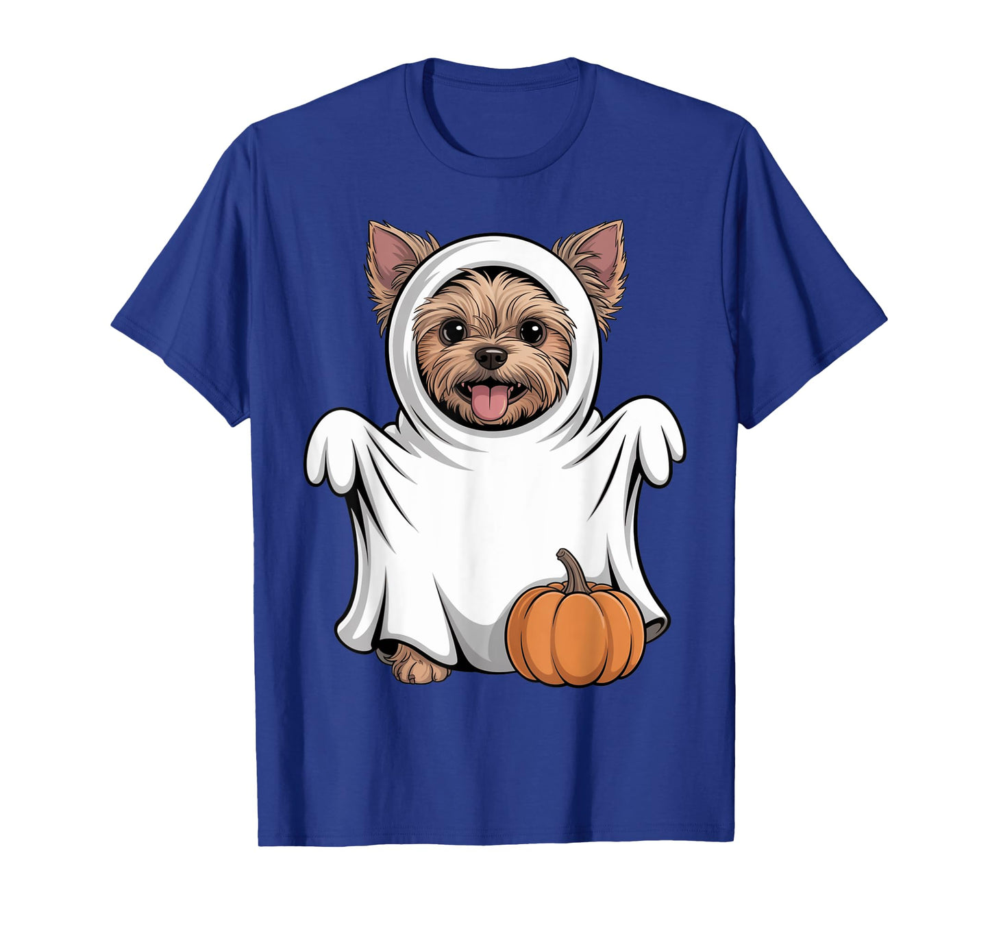 Yorkshire Terrier Ghost Pumpkin Halloween Fall Dog Lover T-Shirt