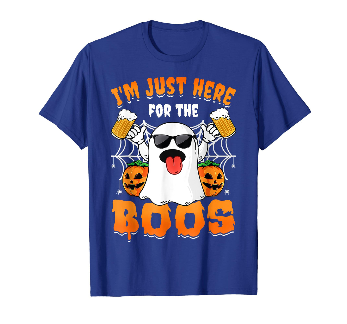 I'm Just Here For The Boos Funny Halloween Gifts Women Ghost T-Shirt
