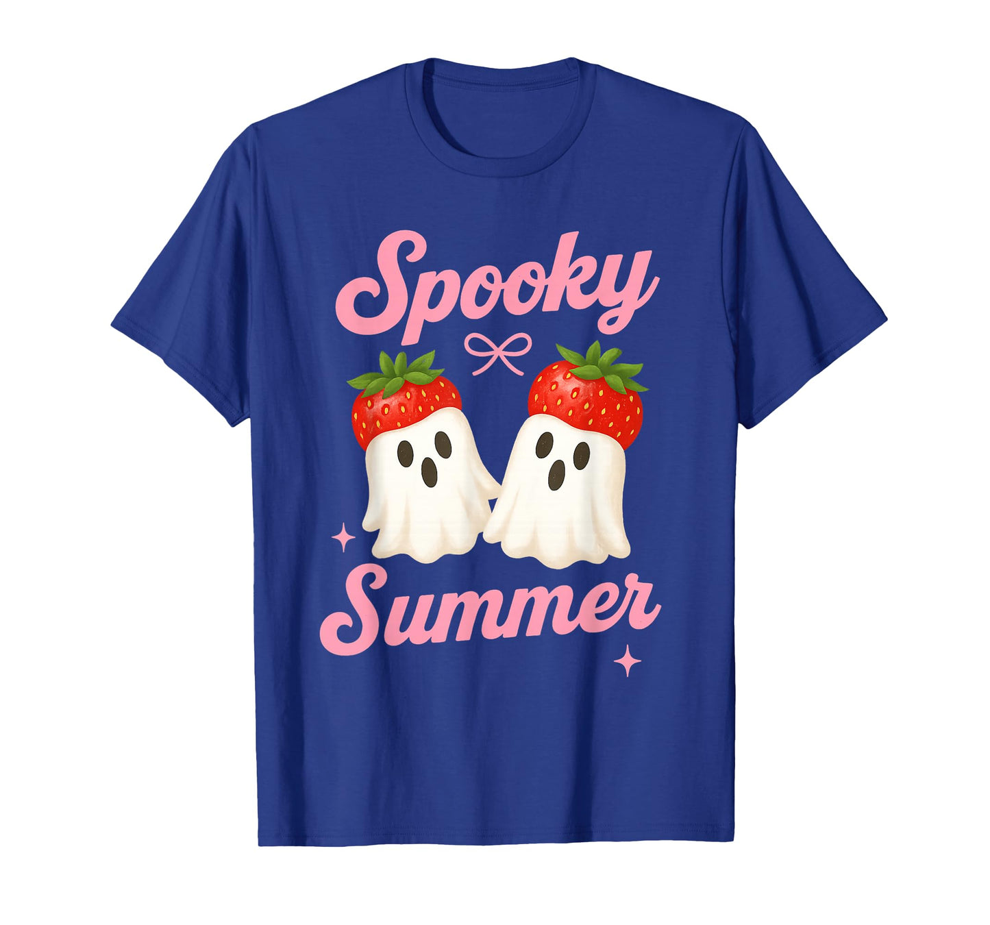 Strawberry Ghosts Funny Halloween Summer Spooky T-Shirt