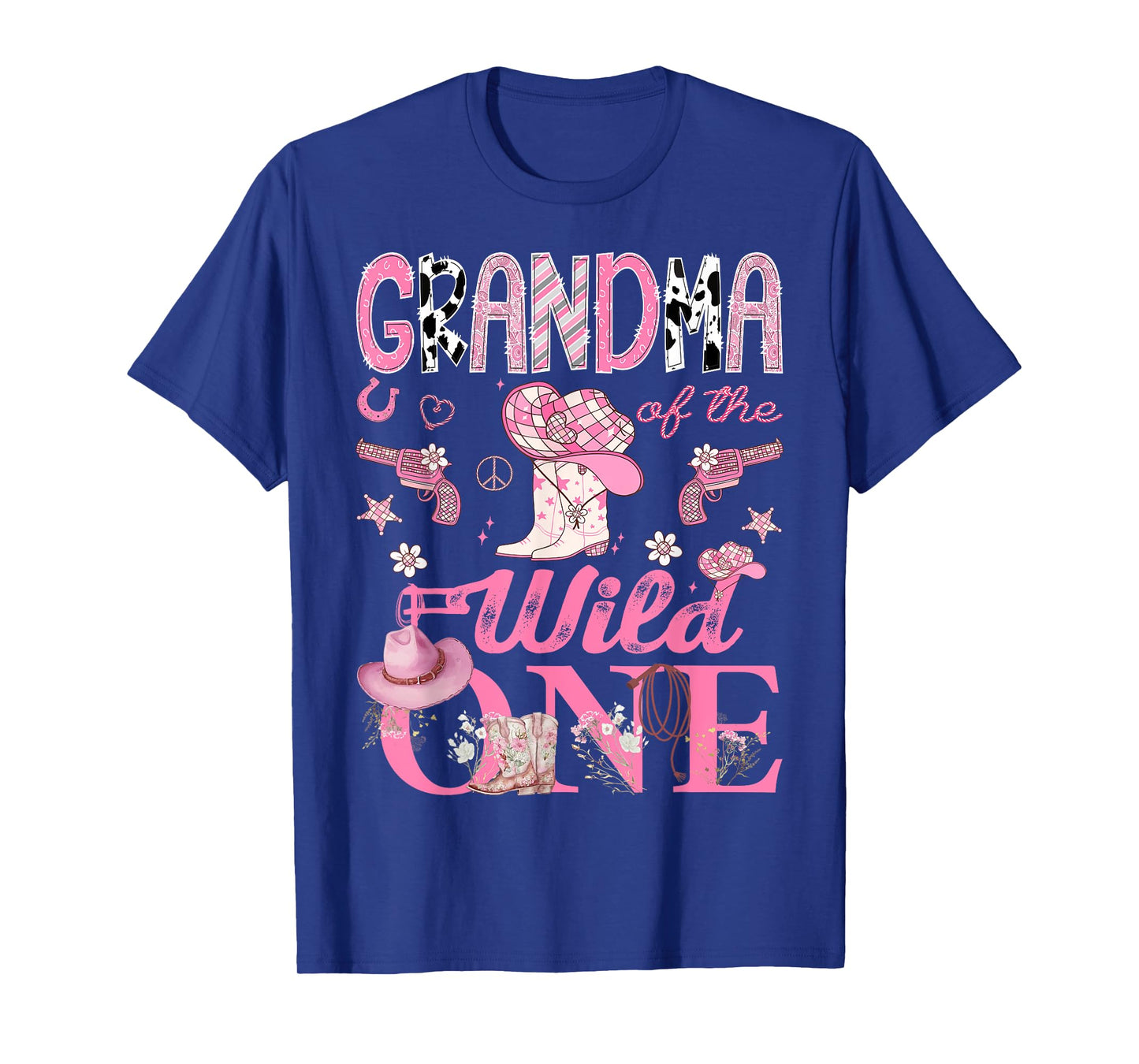 Grandma Of The Wild One 1St Birthday CowGirl Disco T-Shirt